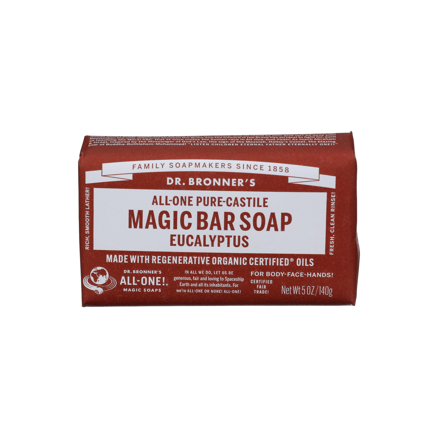 DR. BRONNER's Eucalyptus Bar Soap All-One Hemp - 5 Ounce Image 1 of 3