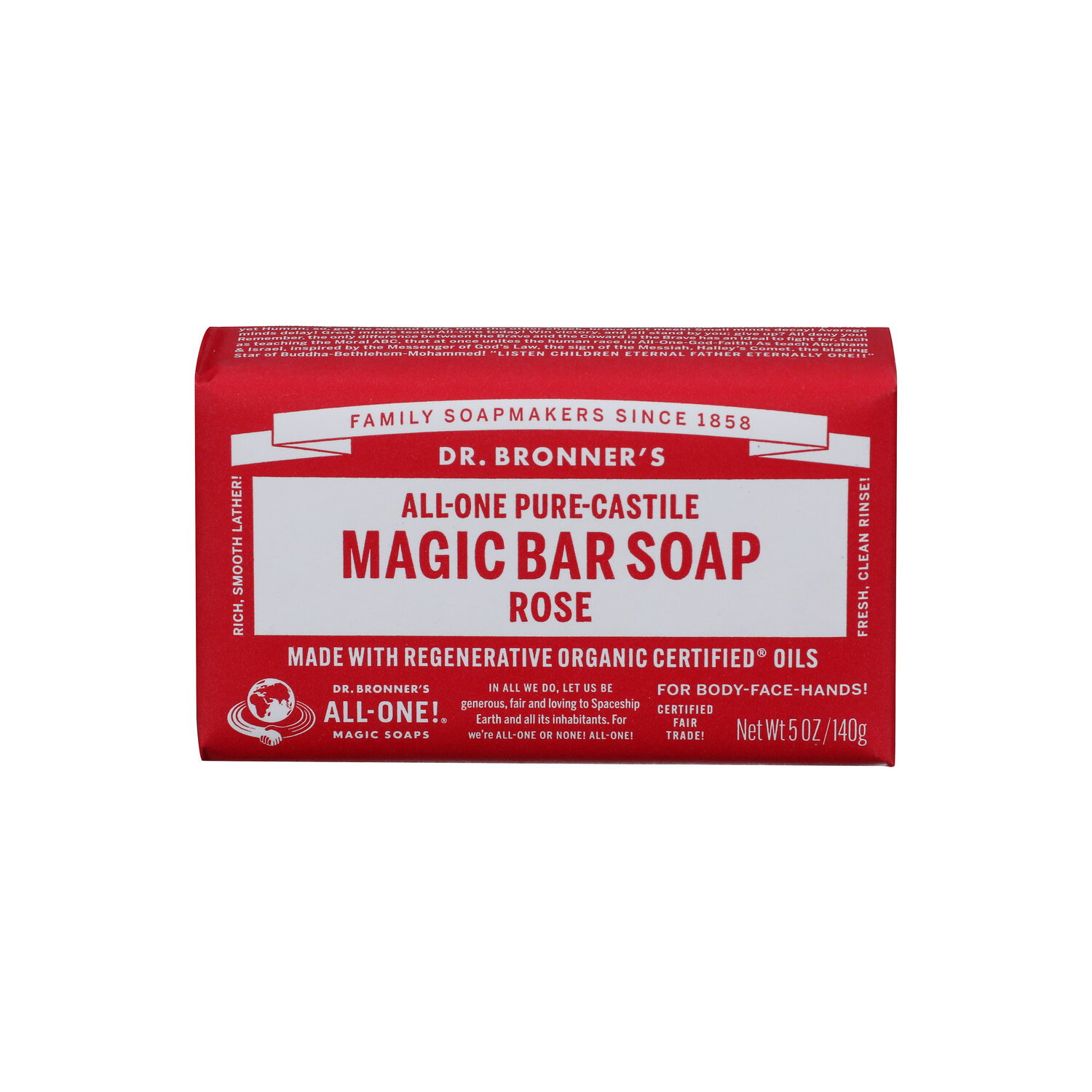 DR. BRONNER's Rose Bar Soap All-One Hemp - 5 Ounce Image 1 of 3