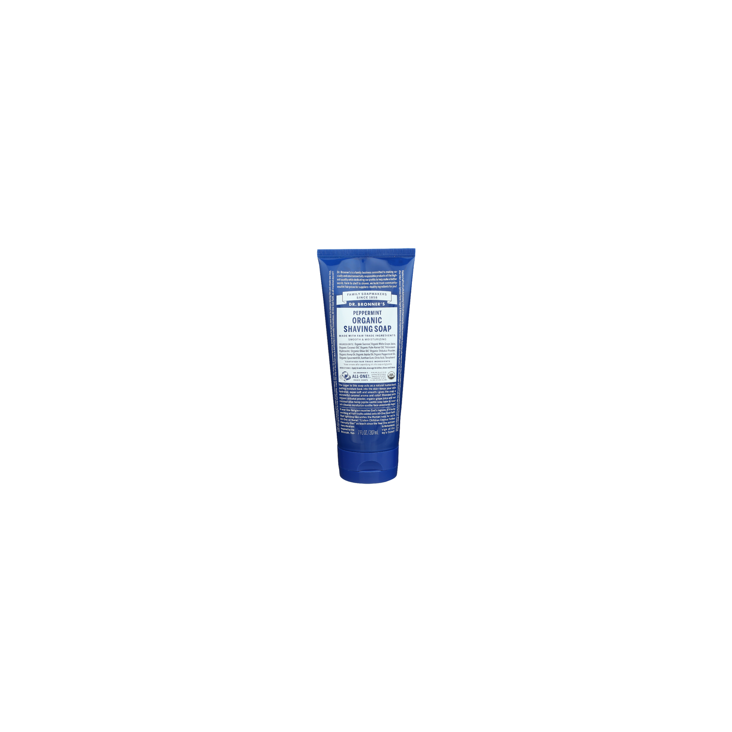 DR. BRONNER's Peppermint Liquid Organic Shaving Soap - 7 Fluid Ounce Image 1 of 3