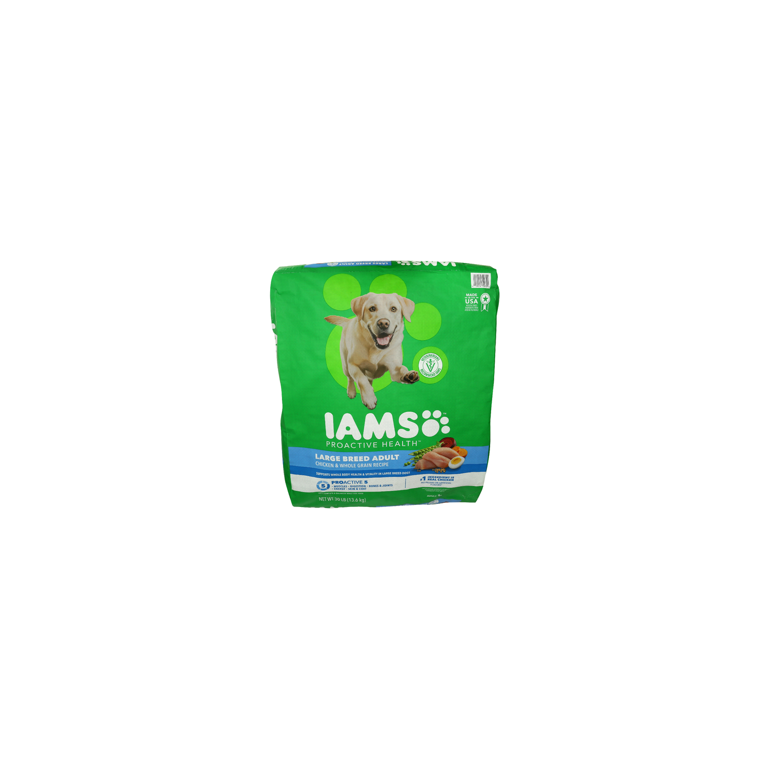 Iams Chicken & Whole Grain Recipe Proactive Health Large Breed Adult Dry Dog Food - 30 Pound Image 1 of 4