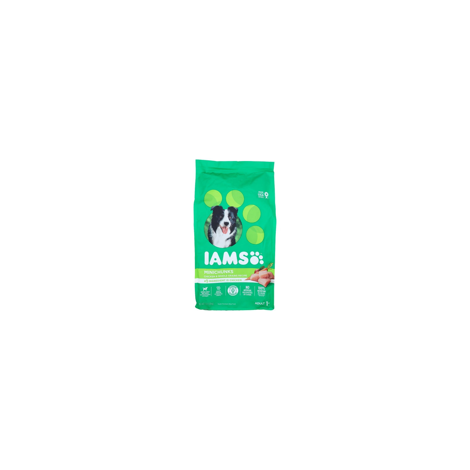 Iams Minichunks Chicken & Whole Grains Recipe Super Premium Dog Food - 7 Pound Image 1 of 4