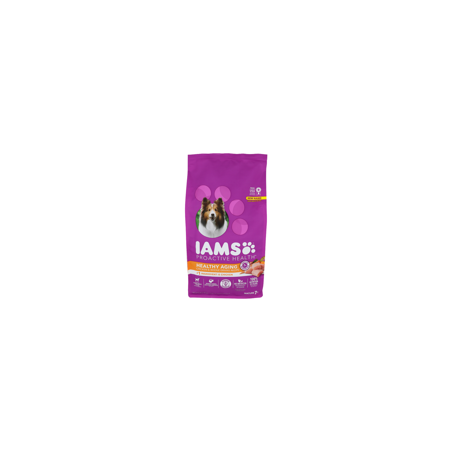 Iams Chicken & Whole Grains Recipe Super Premium Dog Food Proactive Health Healthy Aging - 7 Pound Image 1 of 4