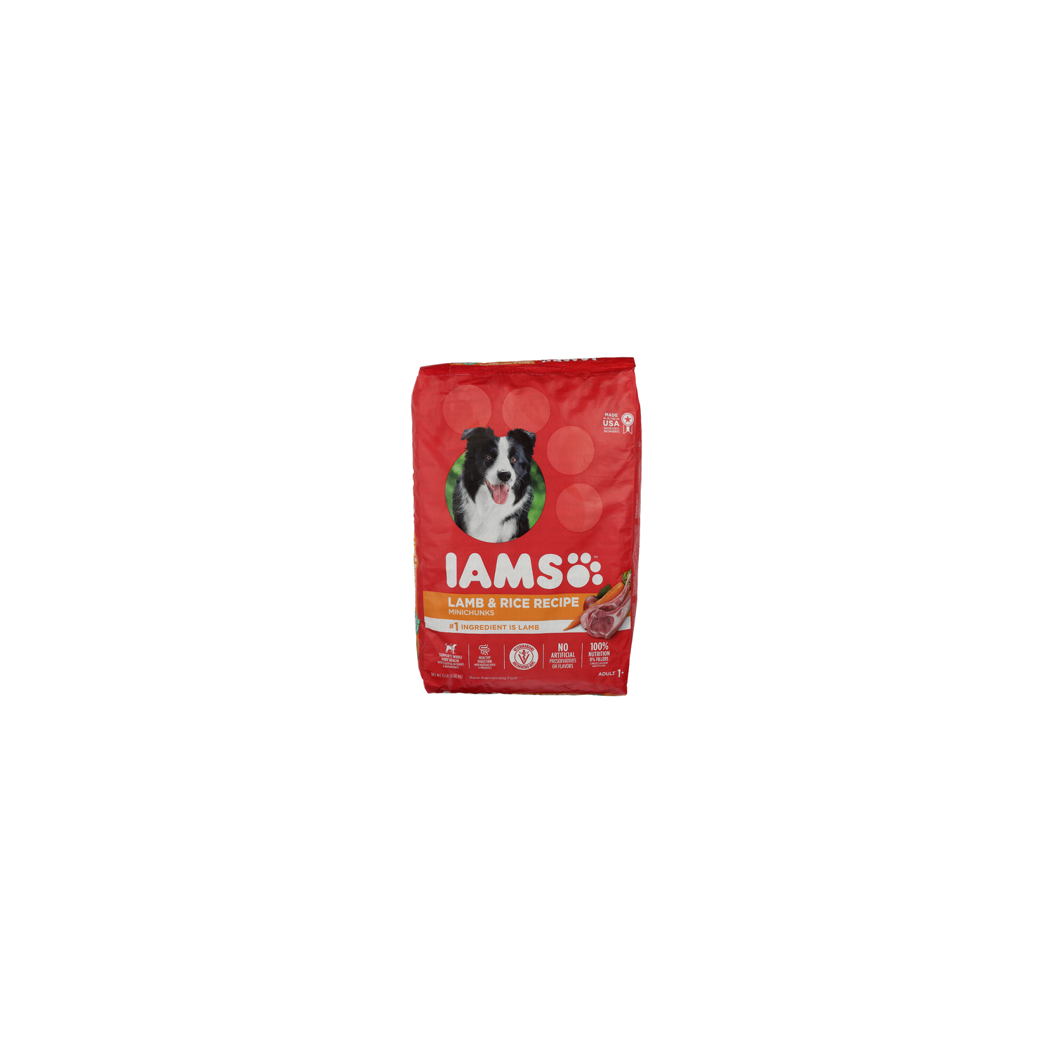 Iams Lamb & Rice Recipe Minichunks Super Premium Dog Food - 15 Pound Image 1 of 4