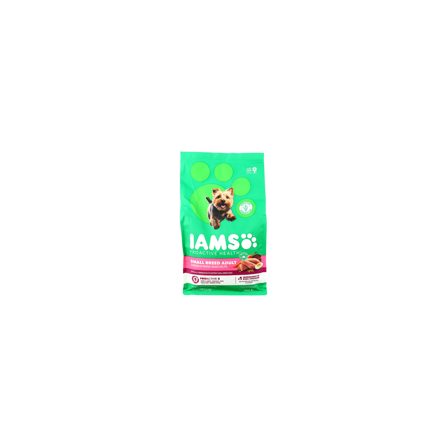 Iams Chicken & Whole Grain Recipe Proactive Health Small Breed Adult Dry Dog Food - 5 Pound Image 1 of 4