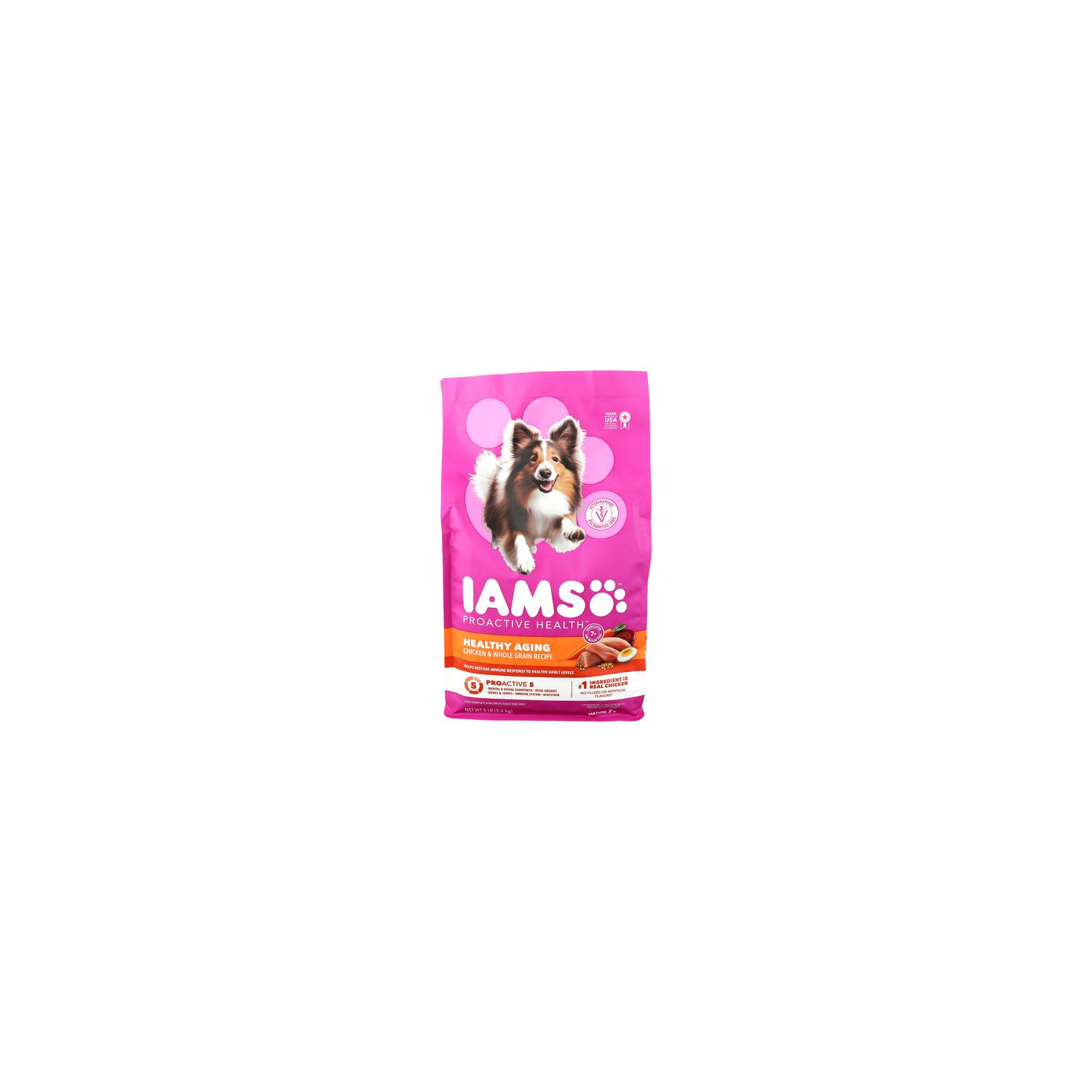 Iams Chicken & Whole Grain Recipe Proactive Health Healthy Aging Dry Dog Food - 5 Pound Image 1 of 4