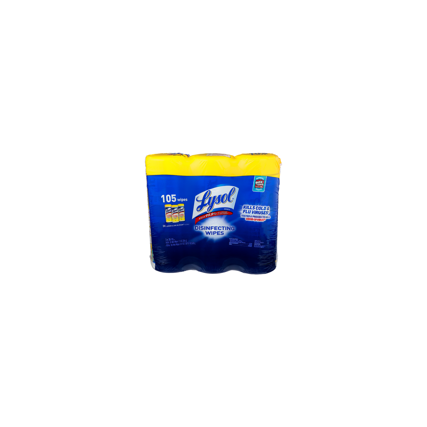 Lysol 3X Lemon & Lime Blossom Brand II Disinfecting Wipes - 7.3 Ounce - 3 Count Image 1 of 3