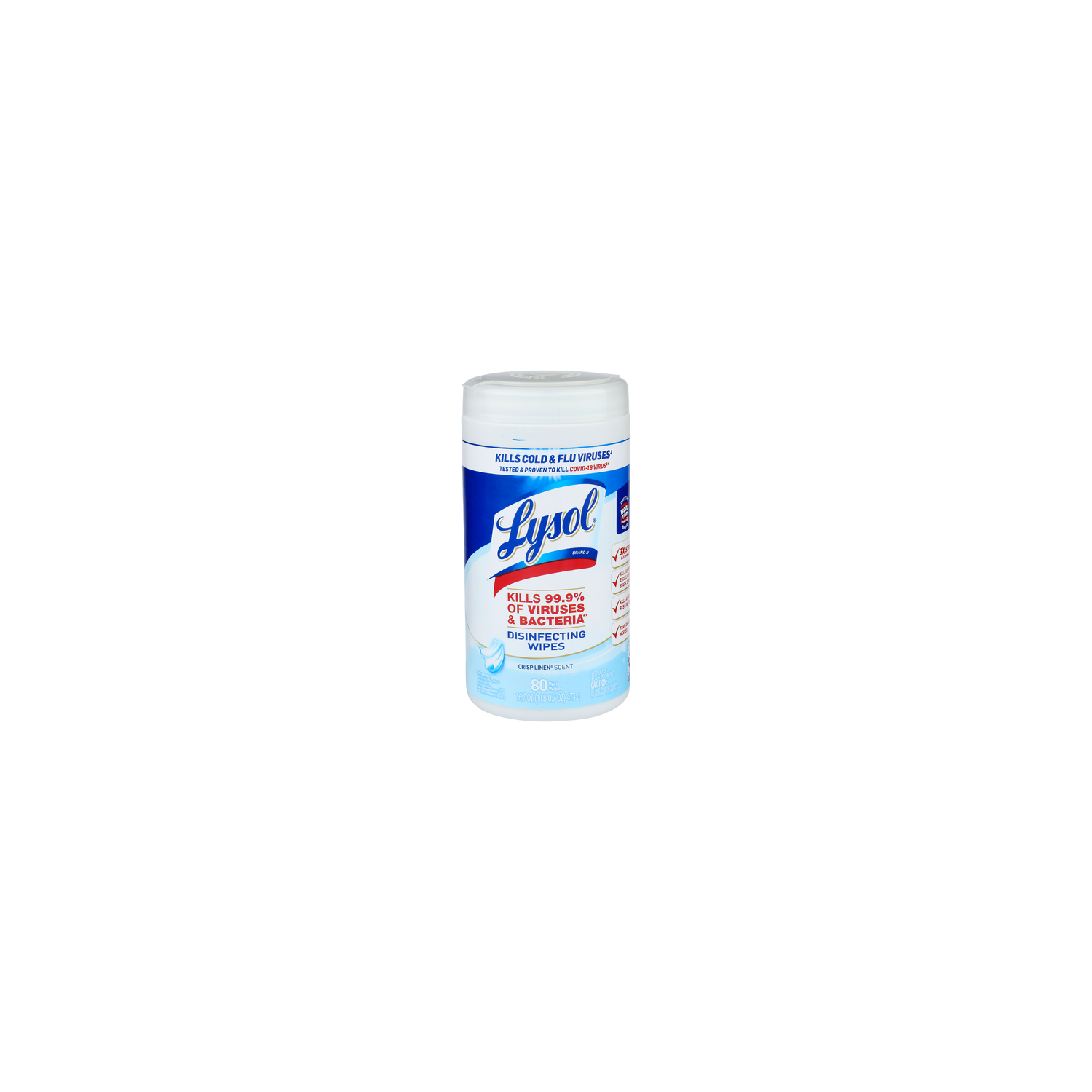 Lysol Crisp Linen Scent Brand II Disinfecting Wipes - 0.209 Ounce - 80 Count Image 1 of 2