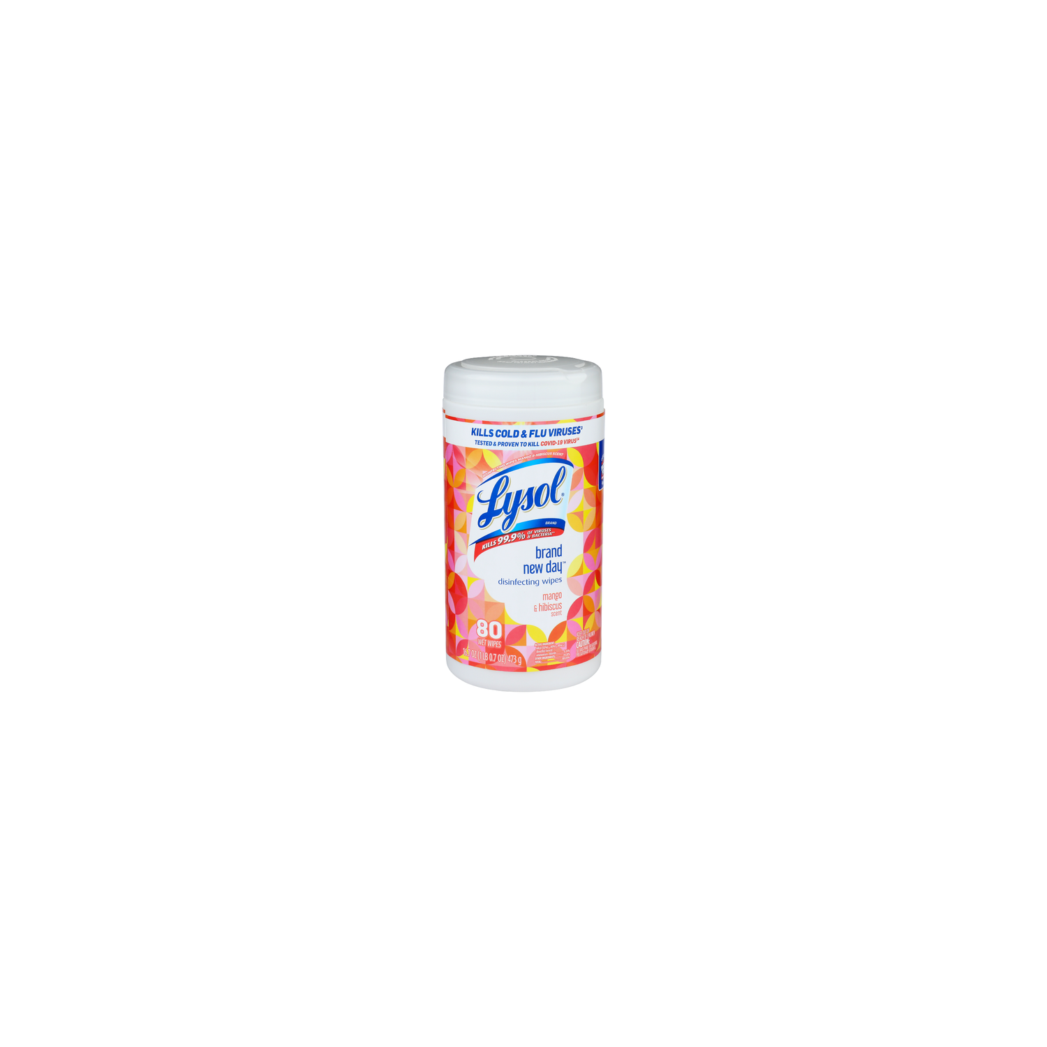 Lysol Mango & Hibiscus Scent Brand New Day Disinfecting Wipes - 0.209 Ounce - 80 Count Image 1 of 3