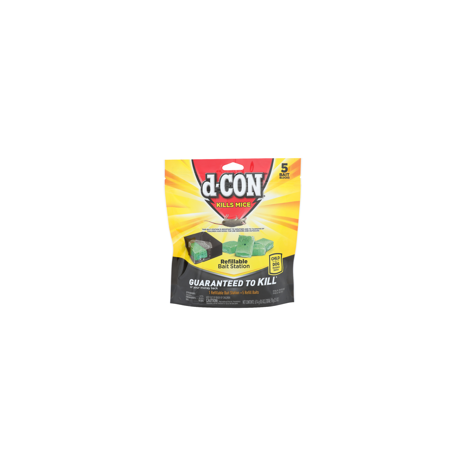 D-CON XVI Kills Mice - 0.5 Ounce - 5 Count Image 1 of 2