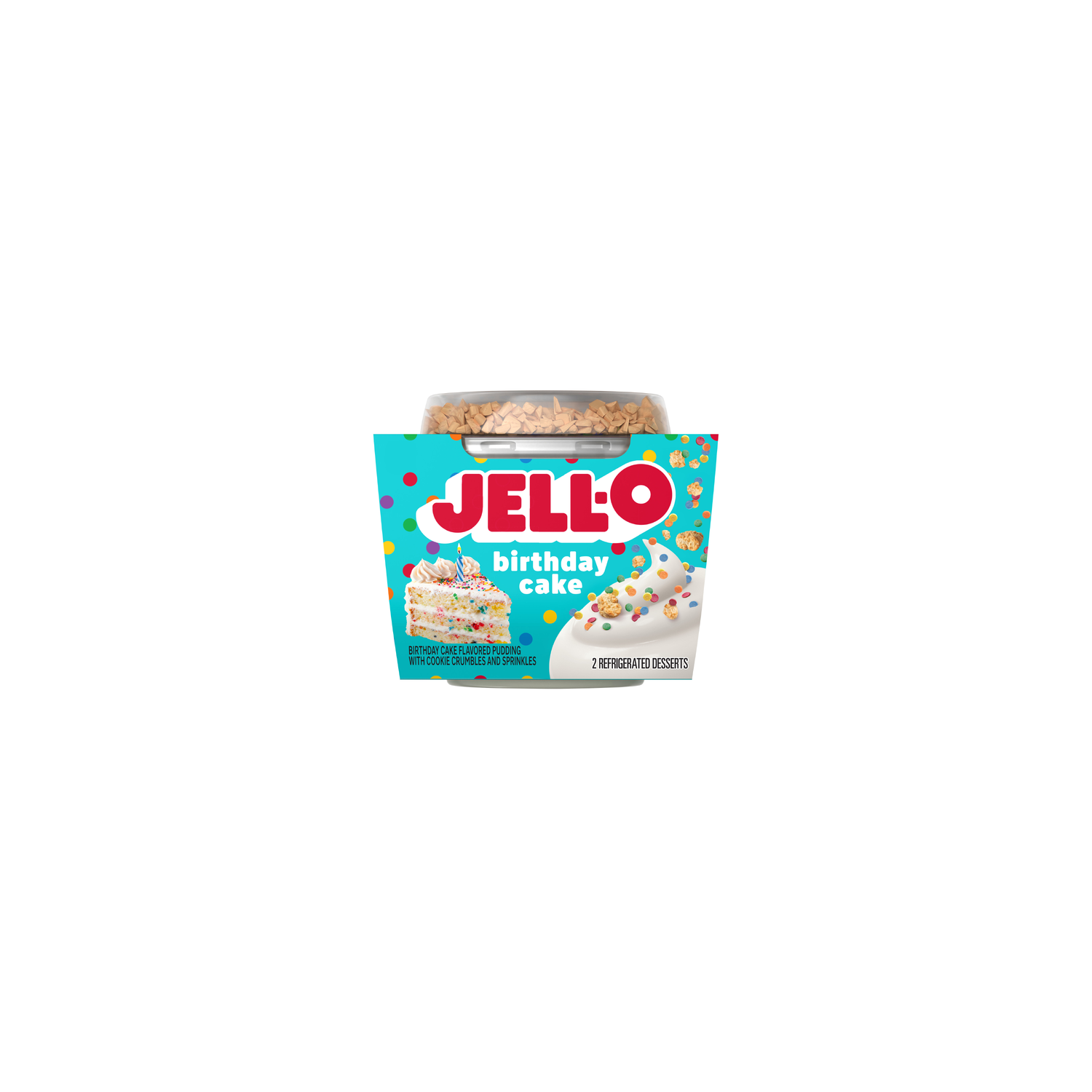 Jell-O Birthday Cake Flavored Pudding With Cookie Crumbles And Sprinkles - 7 Ounce Image 1 of 4