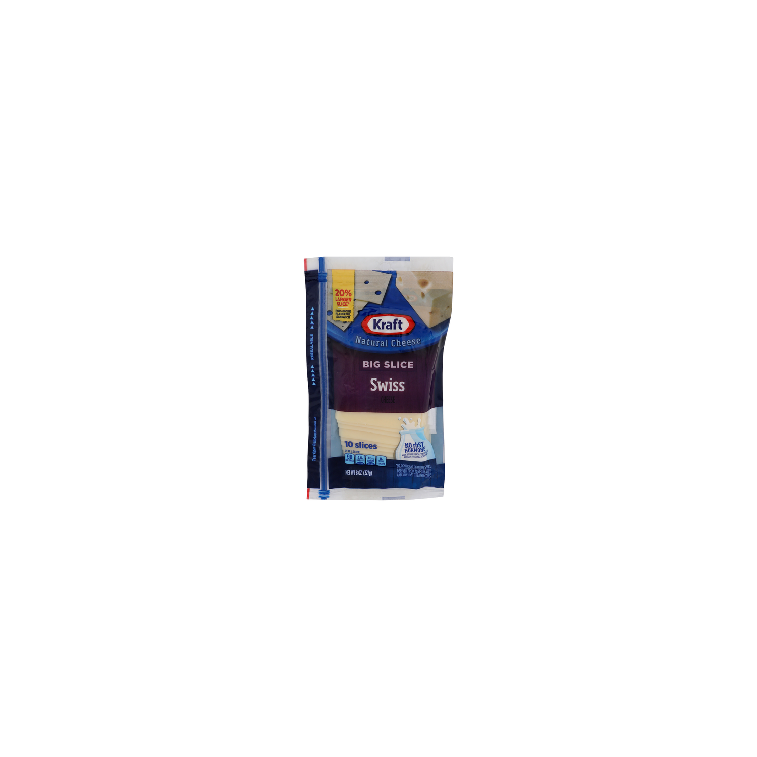 Kraft Swiss Big Slice Cheese - 0.8 Ounce - 10 Count Image 1 of 4