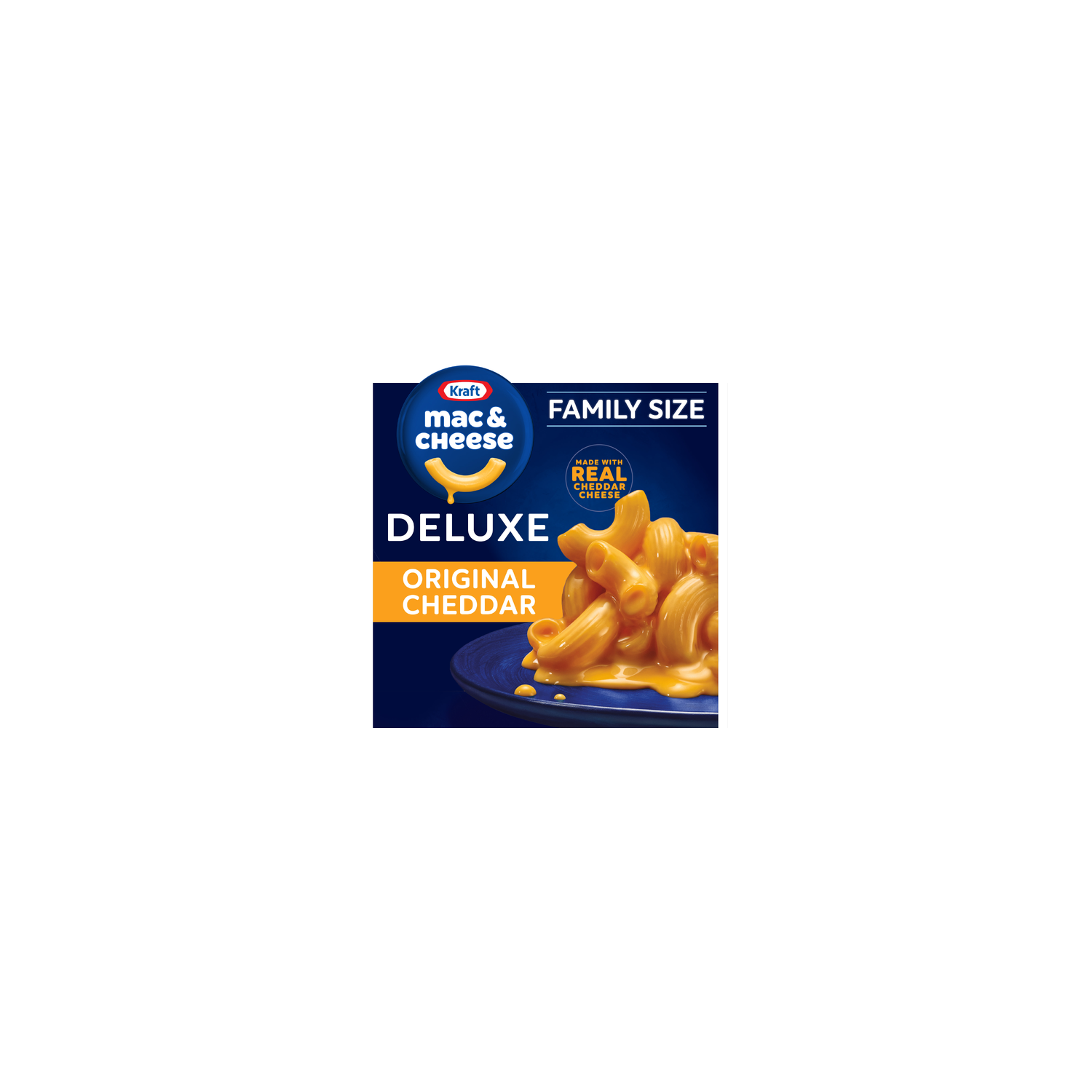 Kraft Deluxe Family Size Original Cheddar Macaroni & Cheese Dinner - 24 Ounce Image 1 of 4
