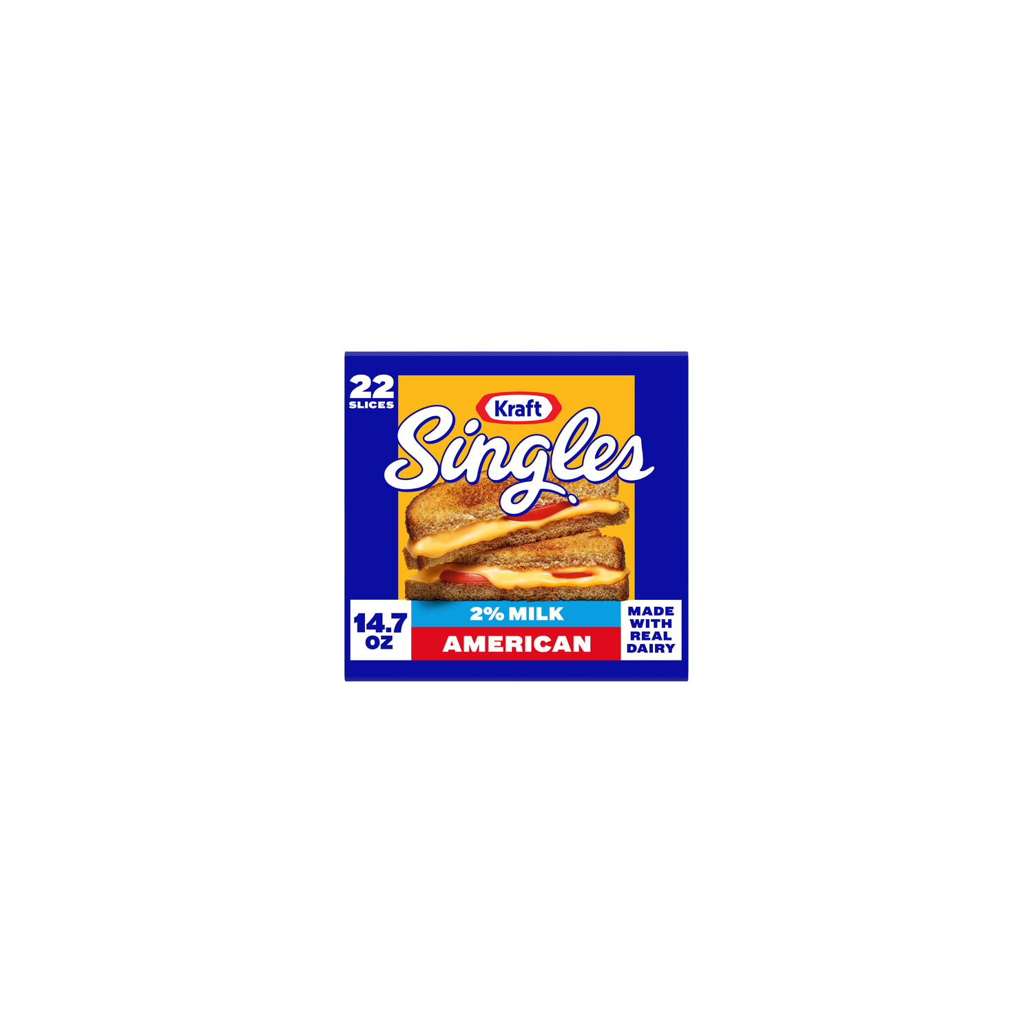 Kraft Reduced Fat Pasteurized Prepared Cheese Product Singles American - 14.7 Ounce Image 1 of 4