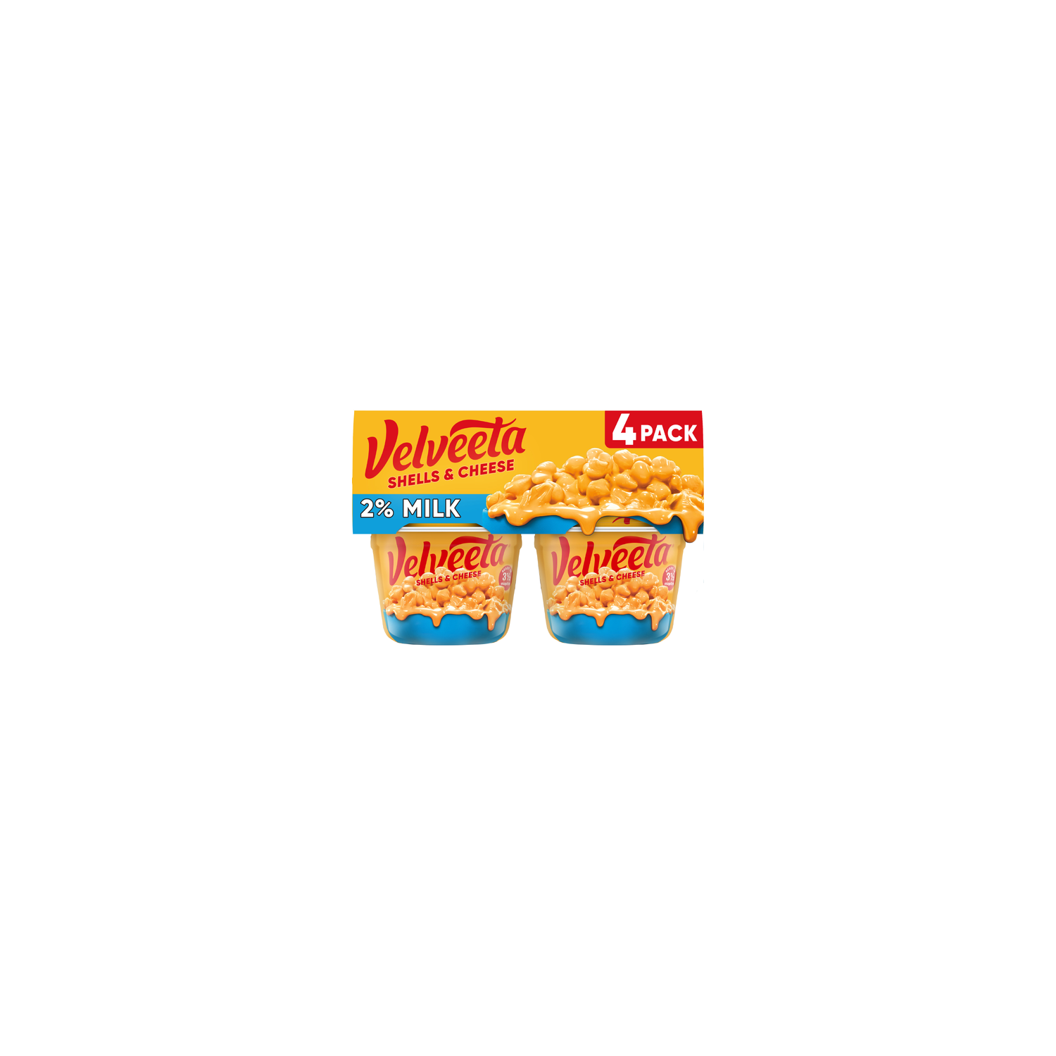 Kraft Velveeta Shells & 2% Milk Cheese Pasta Cups - 2.19 Ounce Image 1 of 4