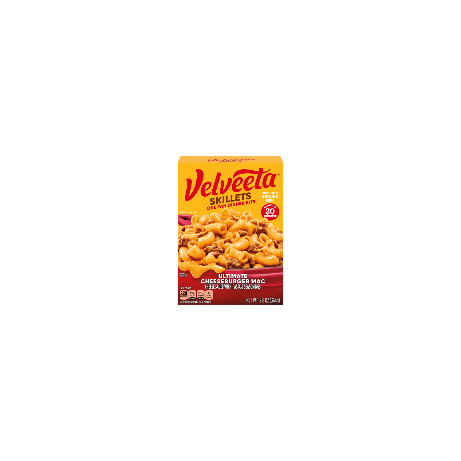 Velveeta Creamy Cheese Sauce With Pasta & Seasonings Skillets Ultimate Cheeseburger Mac - 12.8 Ounce Image 1 of 3