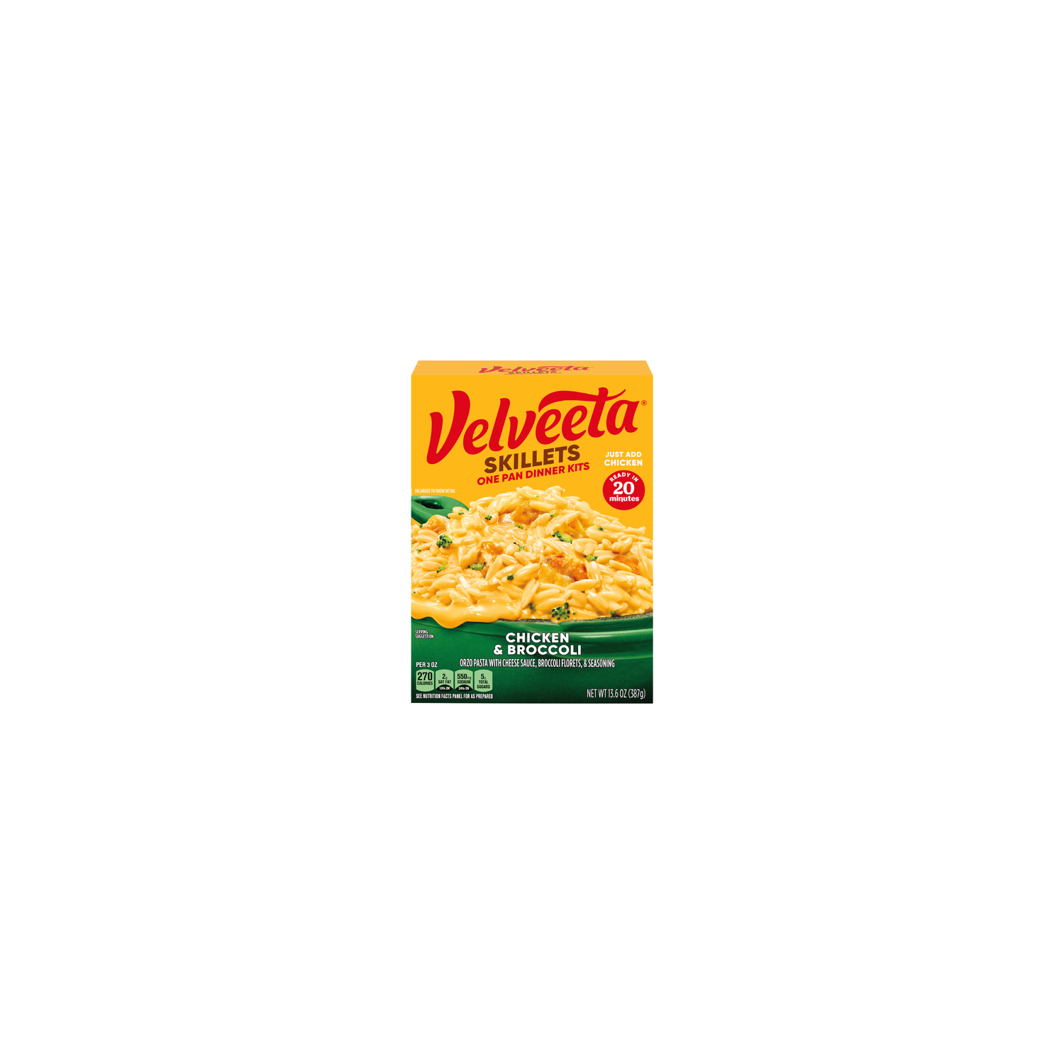 Velveeta Skillets Chicken & Broccoli One Pan Dinner Kits - 13.6