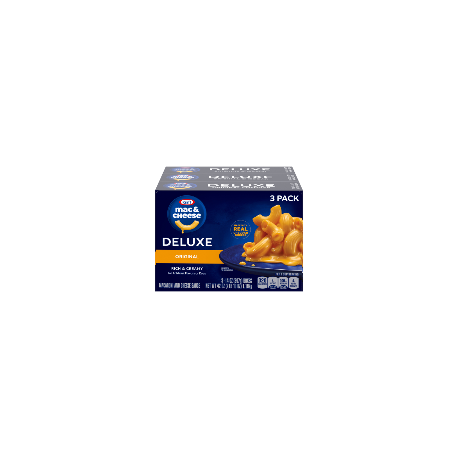 Kraft Original Cheddar Macaroni & Cheese Dinner - 42 Ounce Image 1 of 3