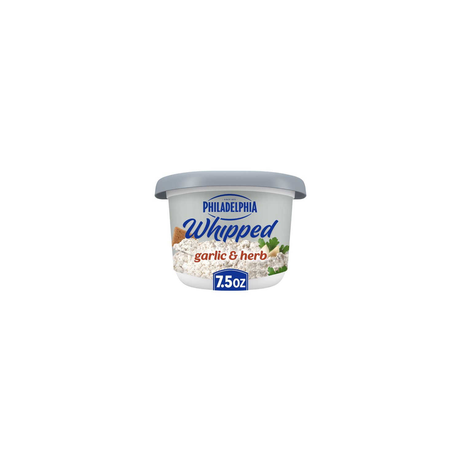 Philadelphia Garlic & Herb Whipped Cream Cheese Spread, Tub - 7.5 Ounce Image 1 of 4