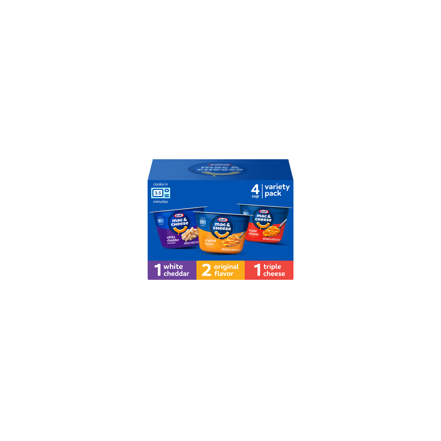 Kraft Variety Pack Mac & Cheese Cups - 8.1 Ounce Image 1 of 4