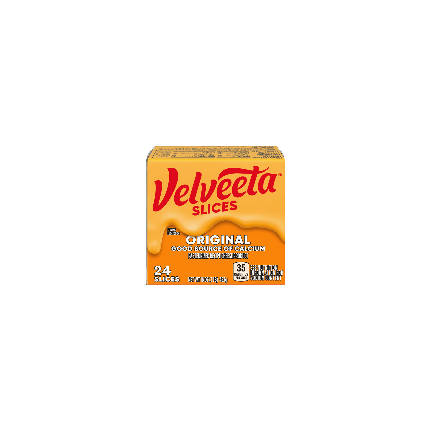 Velveeta Pasteurized Recipe Cheese Product Original Flavor Slices - 16 Ounce Image 1 of 3