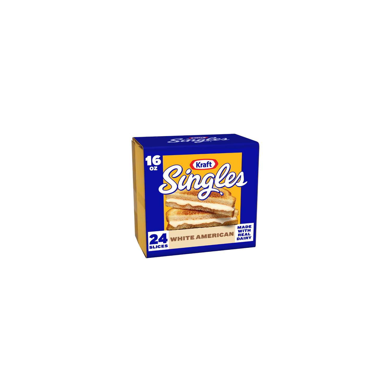 Kraft Singles White American Slices - 24 Count Image 1 of 4