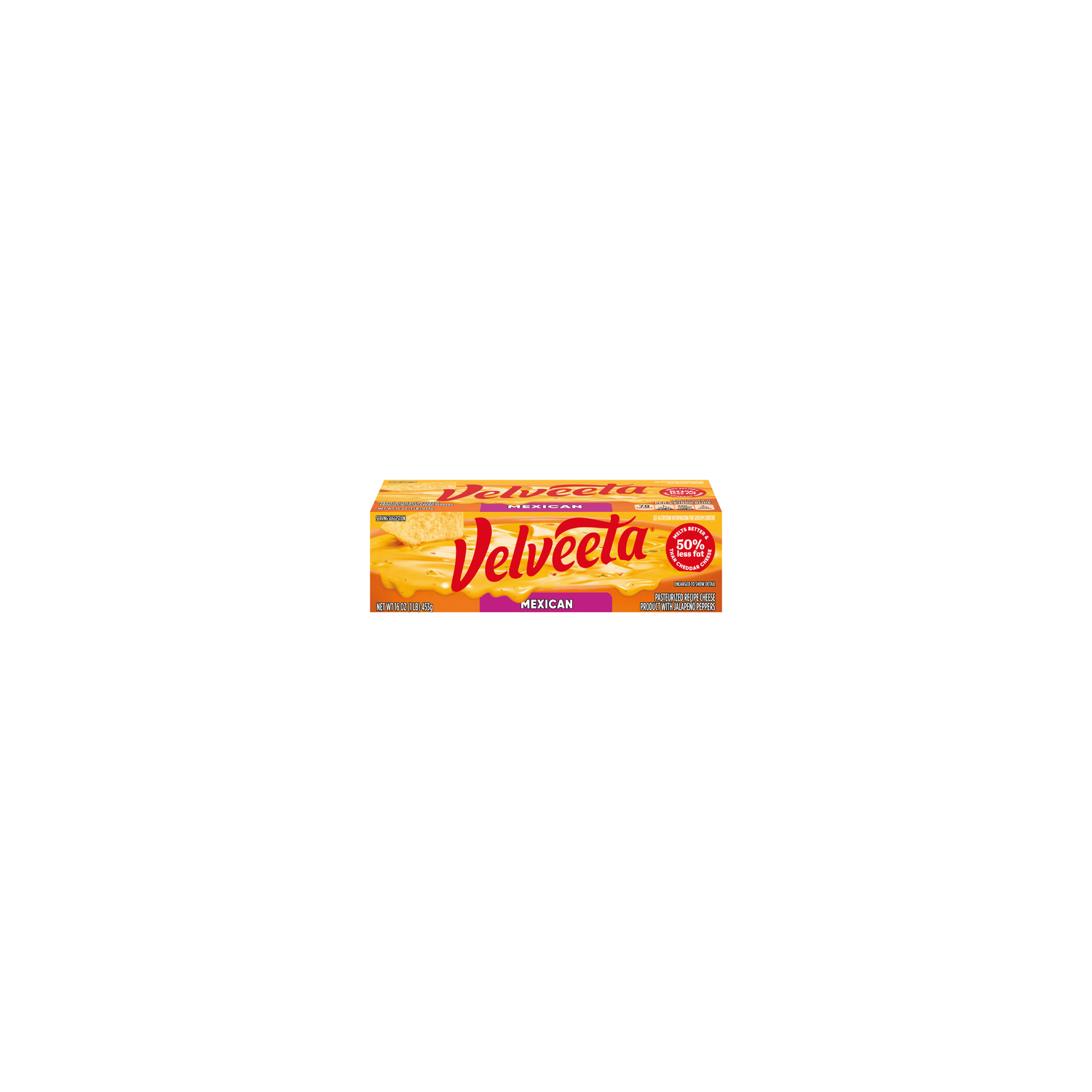Velveeta Pasteurized Recipe Cheese Product With Jalapeño Peppers Mexican - 16 Ounce Image 1 of 3