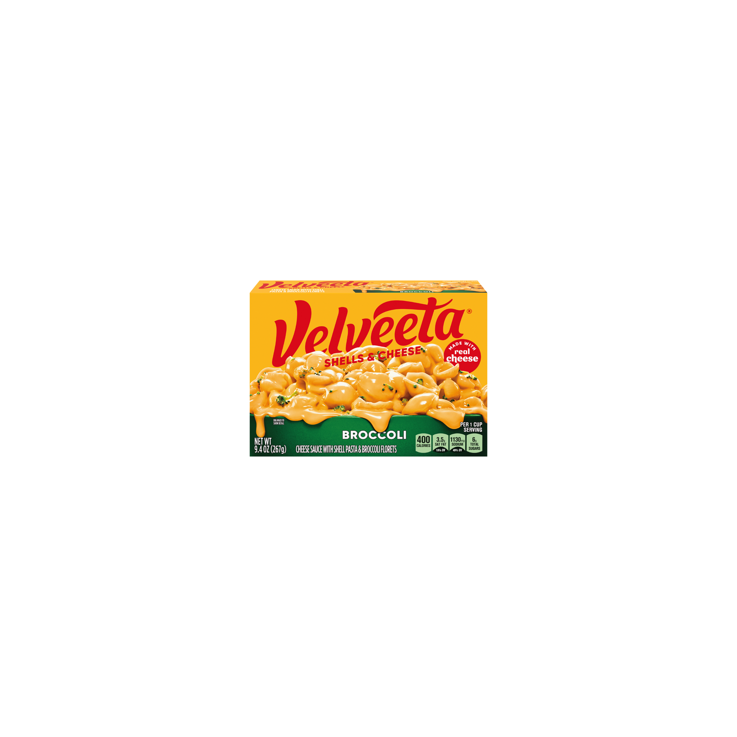 Velveeta Shells & Cheese Broccoli - 9.4 Ounce Image 1 of 3