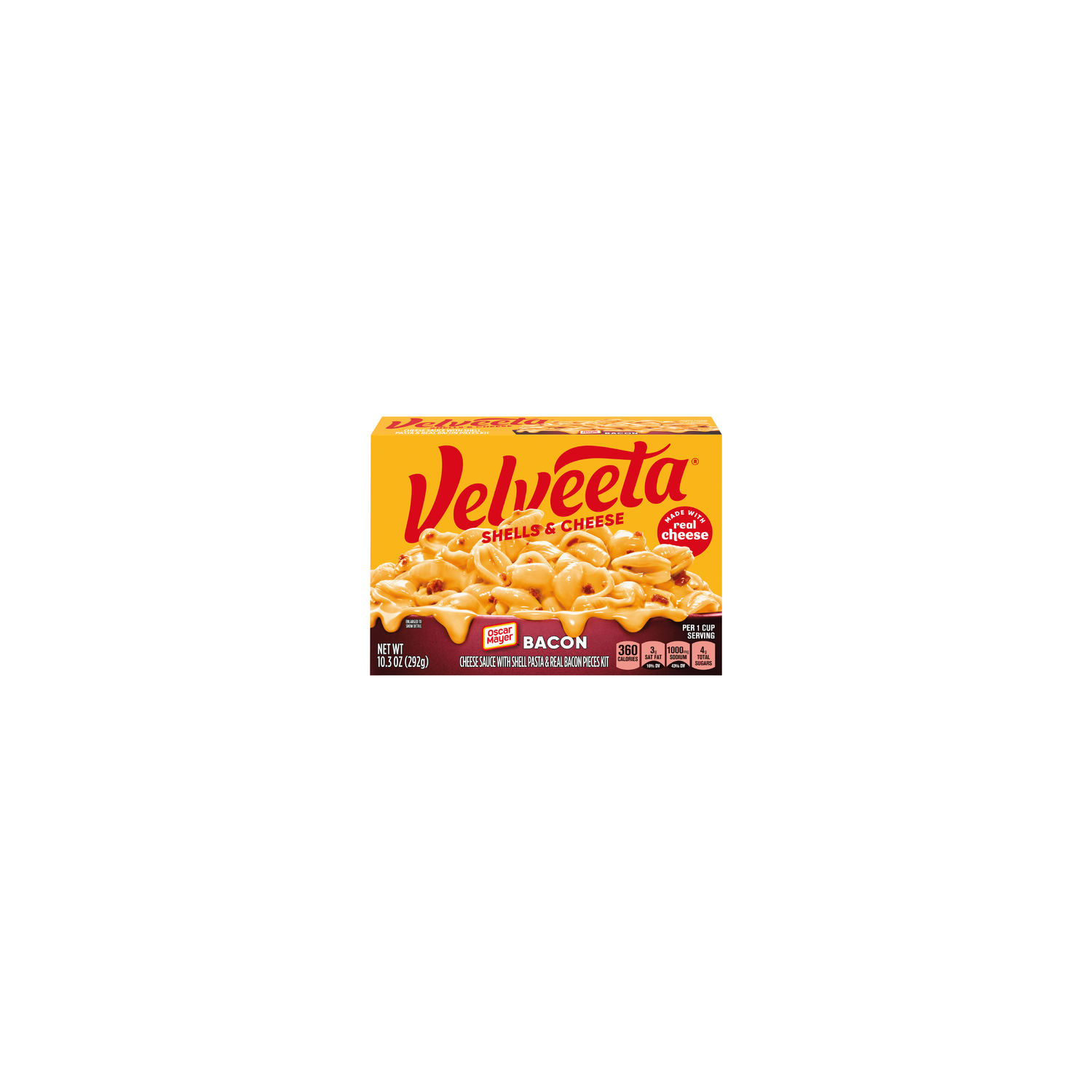 Kraft Velveeta Bacon Shells & Cheese Pasta - 10.3 Ounce Image 1 of 2