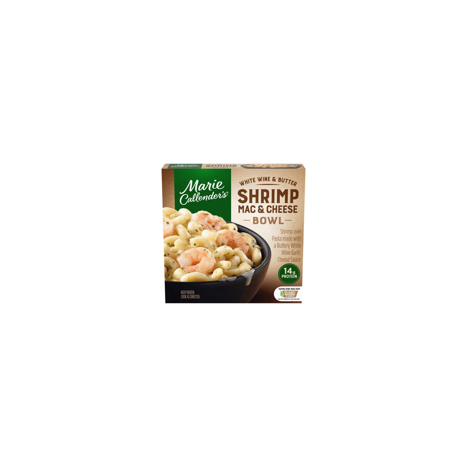 Marie Callender's White Wine And Butter Shrimp Mac Cheese Bowl, Frozen Meal - 10.5 Ounce Image 1 of 4