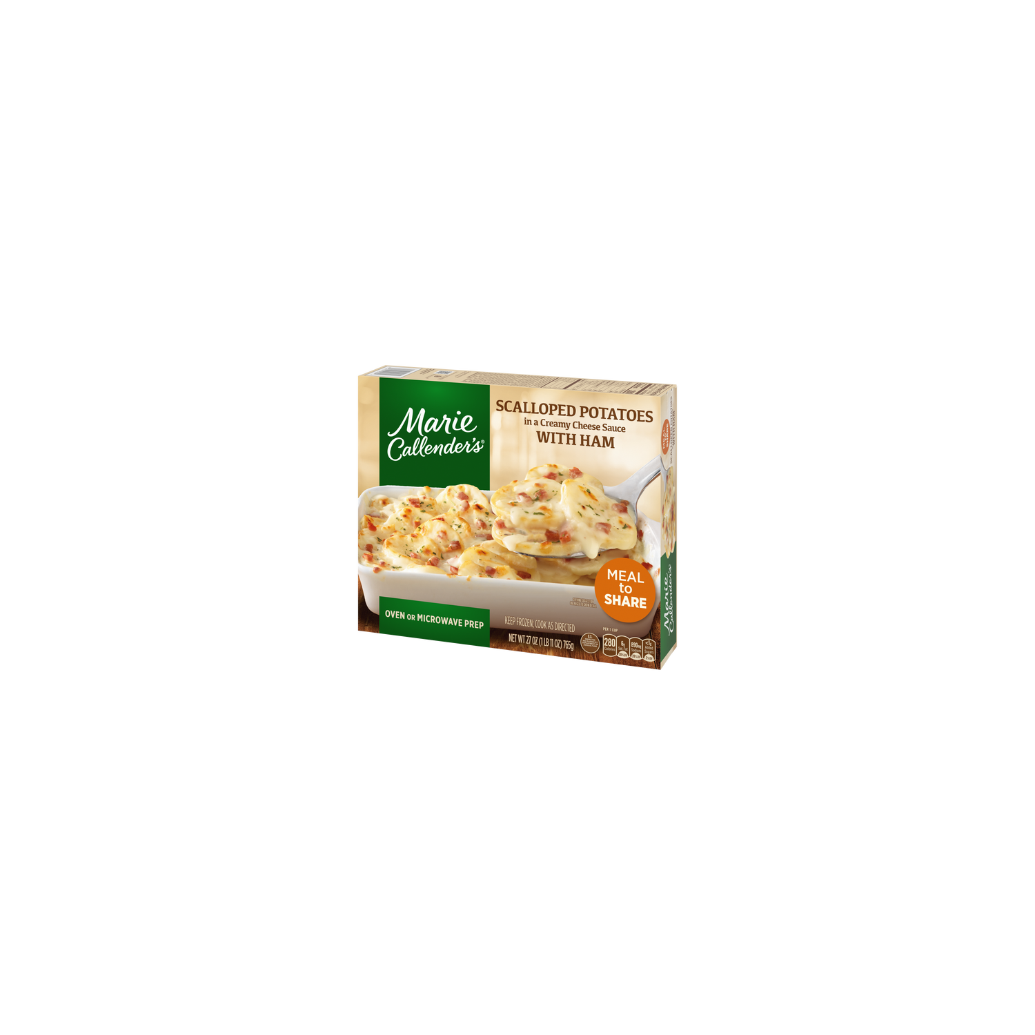 Marie Callender's Scalloped Potatoes, Creamy Cheese Sauce With Ham, Frozen Meal - 27 Ounce Image 1 of 3