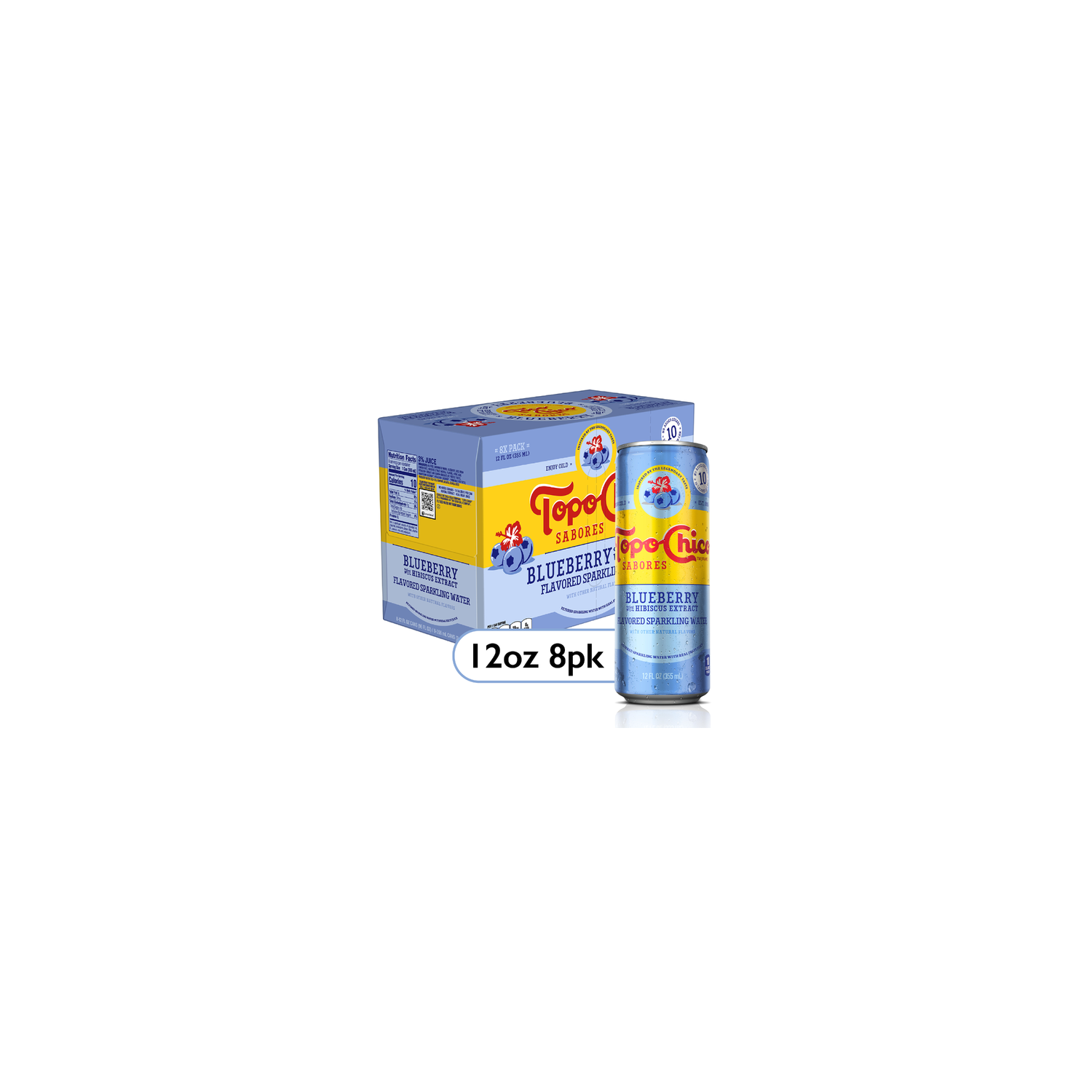 Topo Chico Sabores Blueberry With Hibiscus Extract Sparkling Water - 96 Fluid Ounce Image 1 of 4