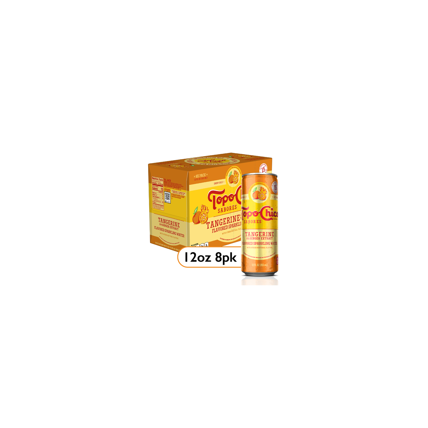 Topo Chico Sabores Tangerine With Ginger Extract Sparkling Water - 96 Fluid Ounce Image 1 of 4