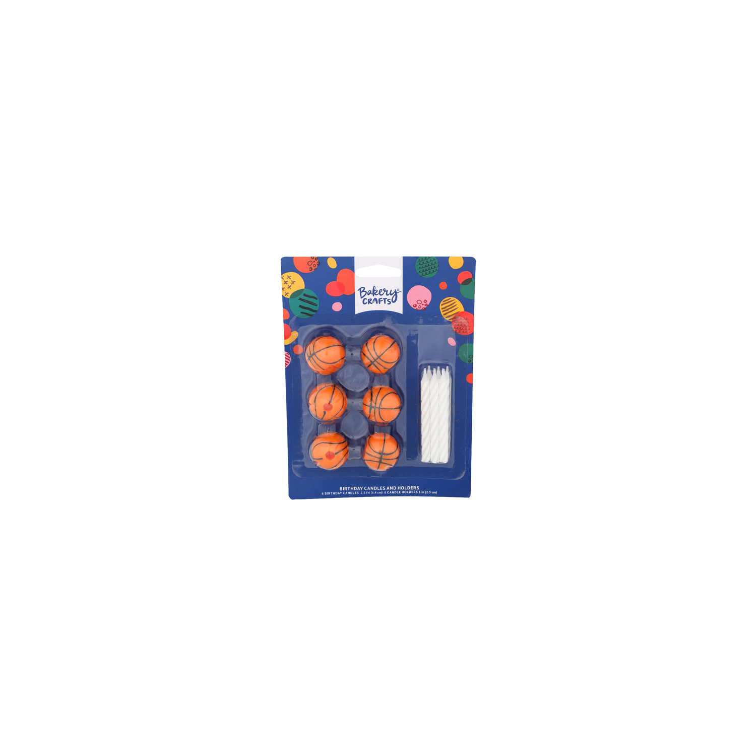 Bakery Crafts Basketball Balls Birthday Candles And Holders - 6 Count Image 1 of 2