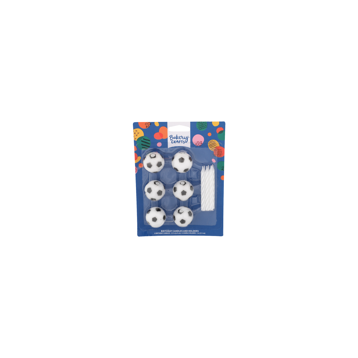 Bakery Crafts Soccor Balls Birthday Candles And Holders - 1 Each Image 1 of 2