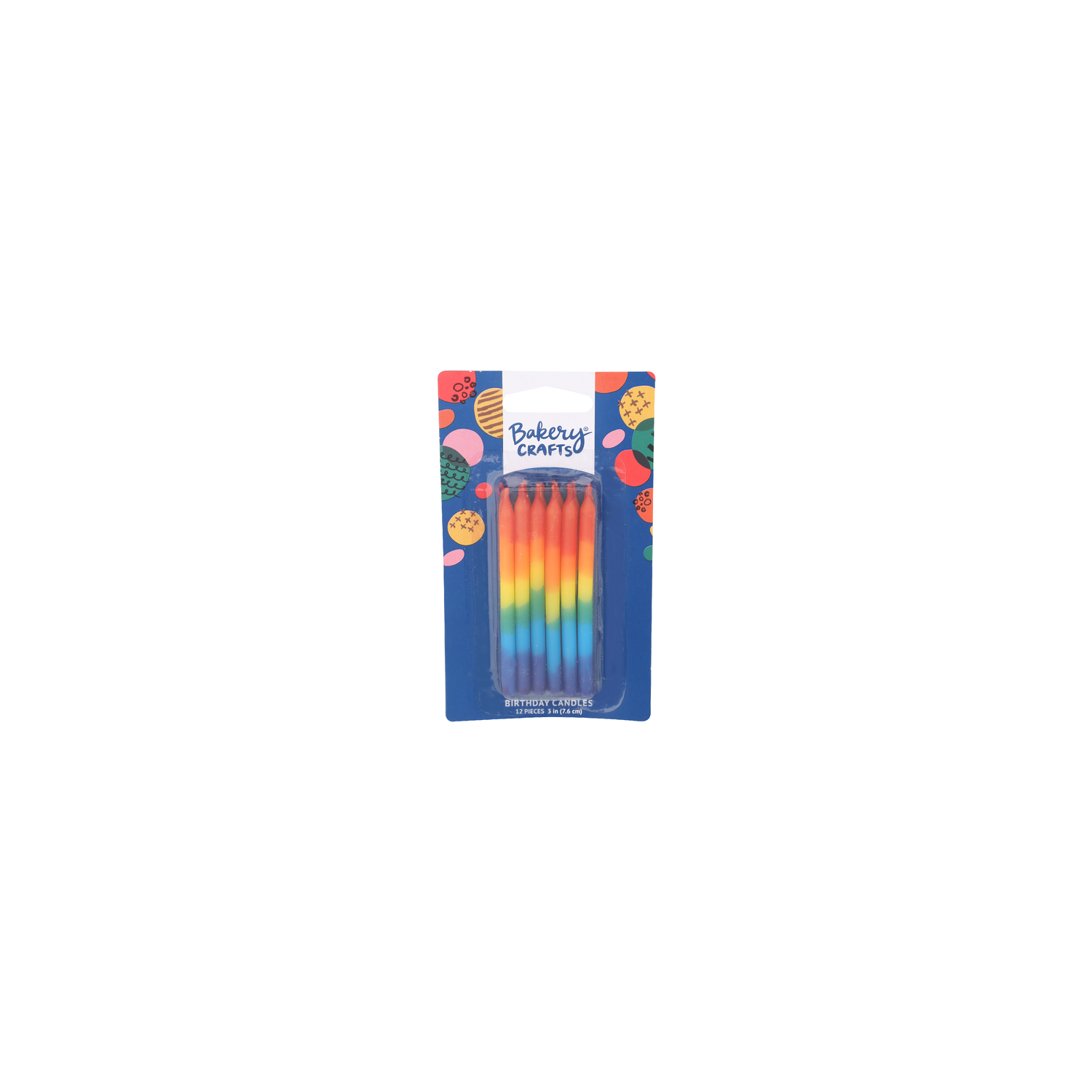 Bakery Crafts Rainbow Colored Birthday Candles - 12 Count Image 1 of 2