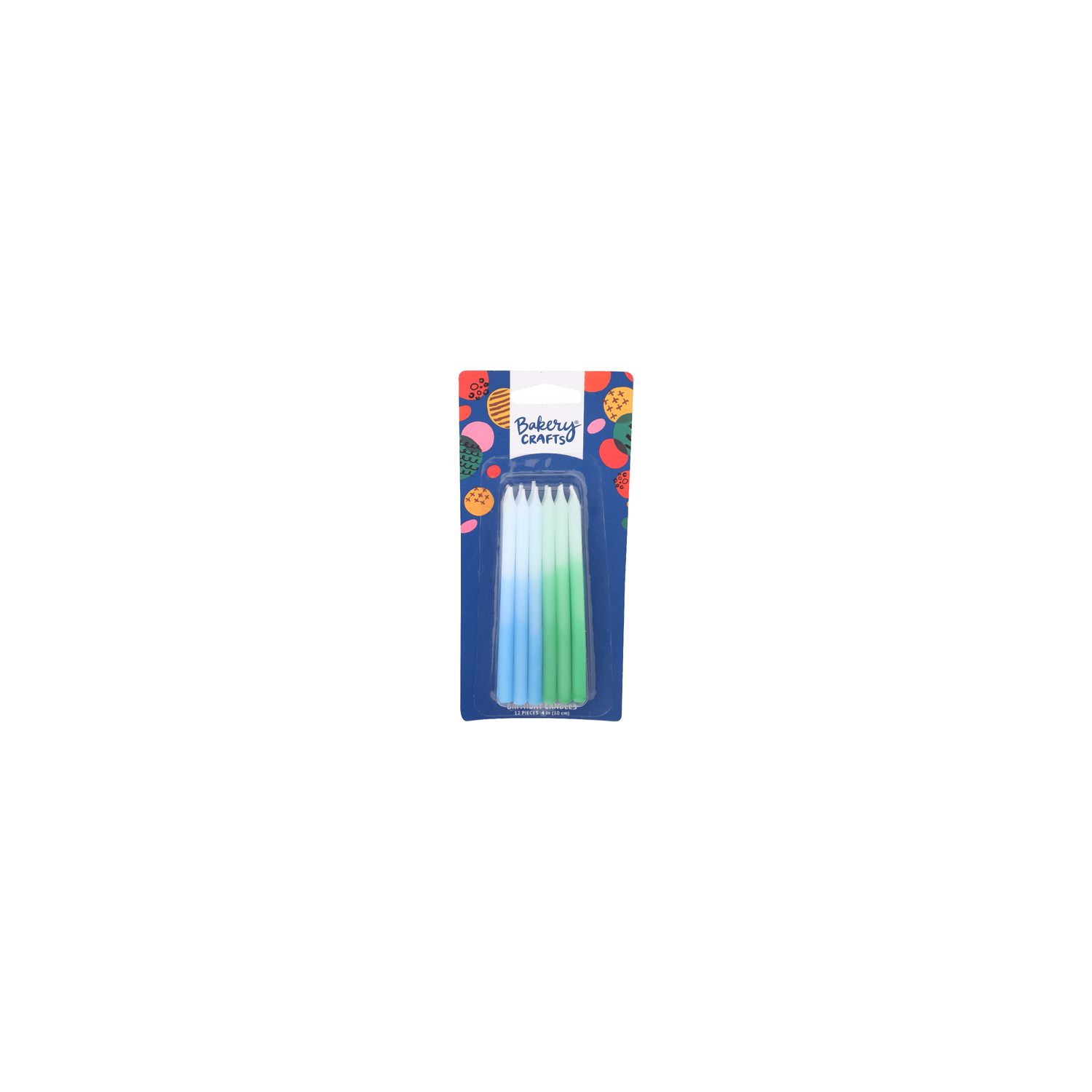 Bakery Crafts Blue & Green Birthday Candles - 12 Count Image 1 of 2