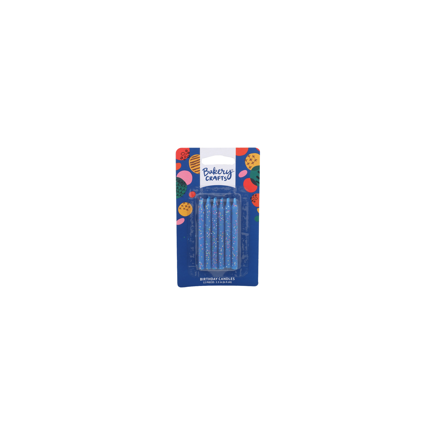 Bakery Crafts Blue With Glitter Birthday Candles - 12 Count Image 1 of 2