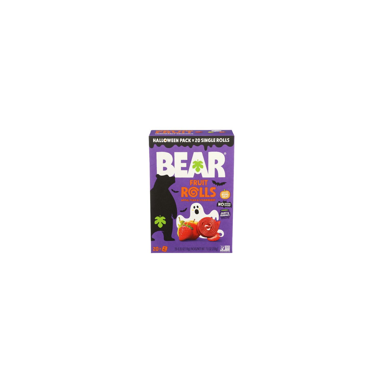 Bear Strawberry Fruit Rolls Halloween - 0.35 Ounce - 20 Count Image 1 of 4