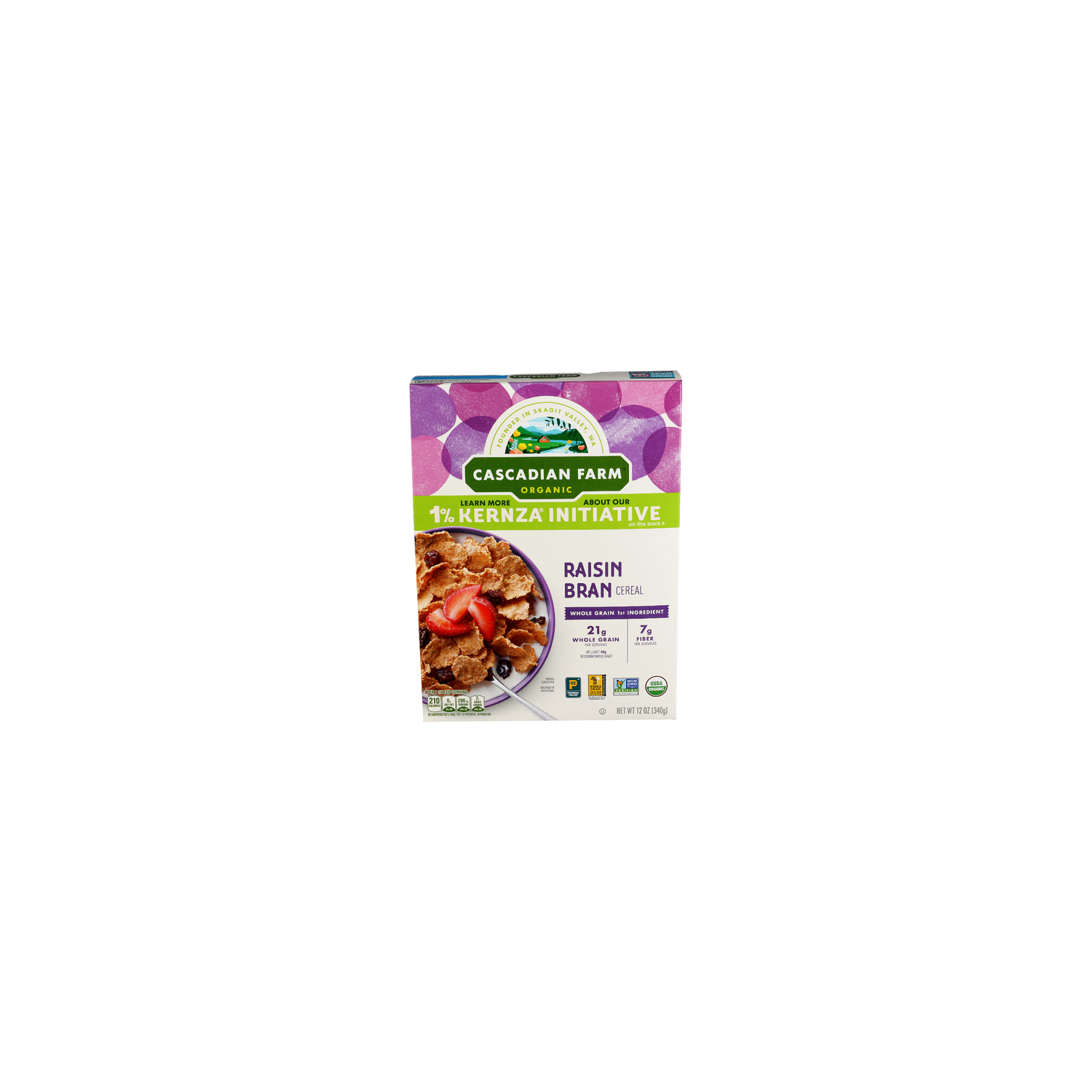 Cascadian Farm Organic Raisin Bran Wheat Flakes With Plump Raisins - 12 Ounce Image 1 of 4
