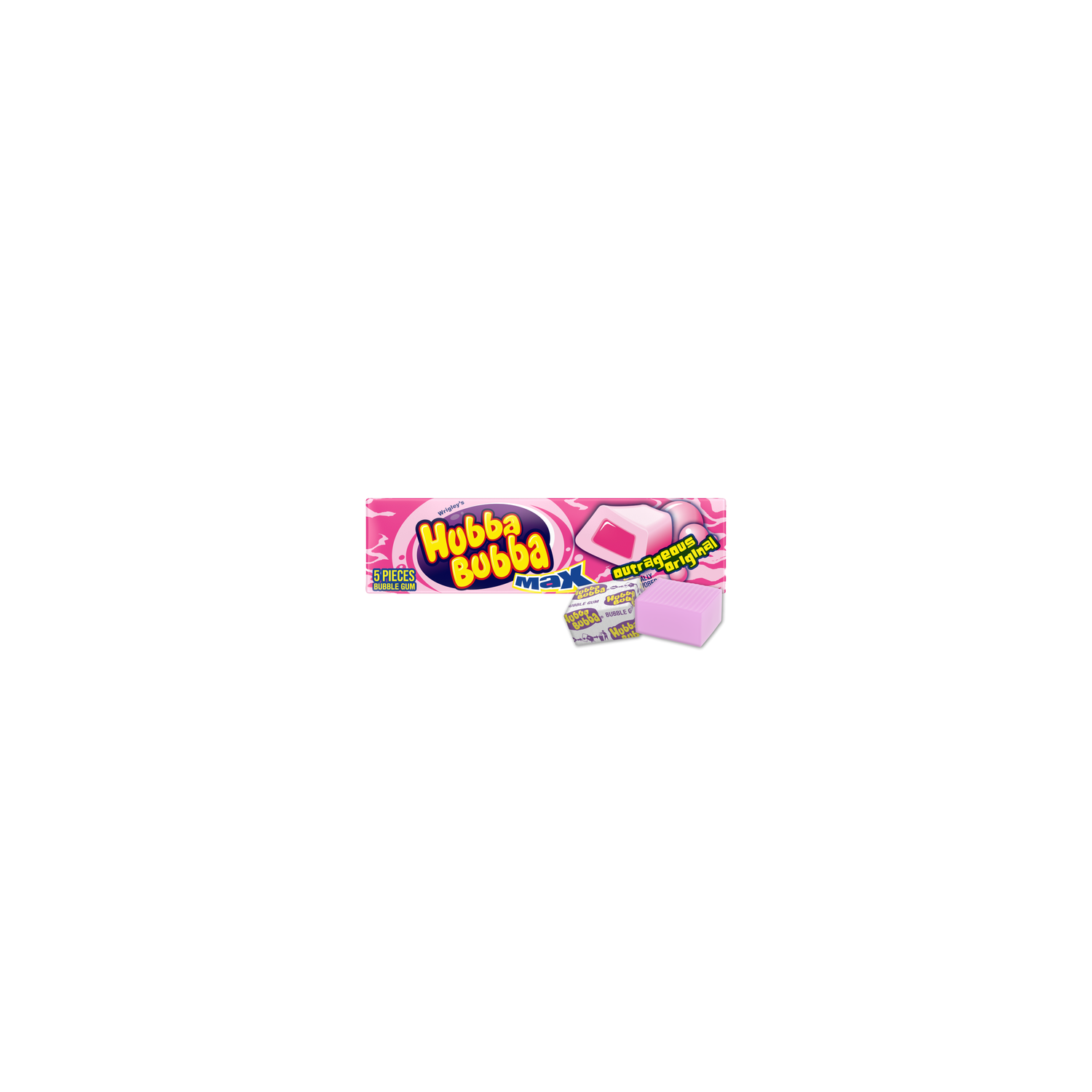 Hubba Bubba Max Outrageous Original Bubble Gum - 5 Count Image 1 of 3