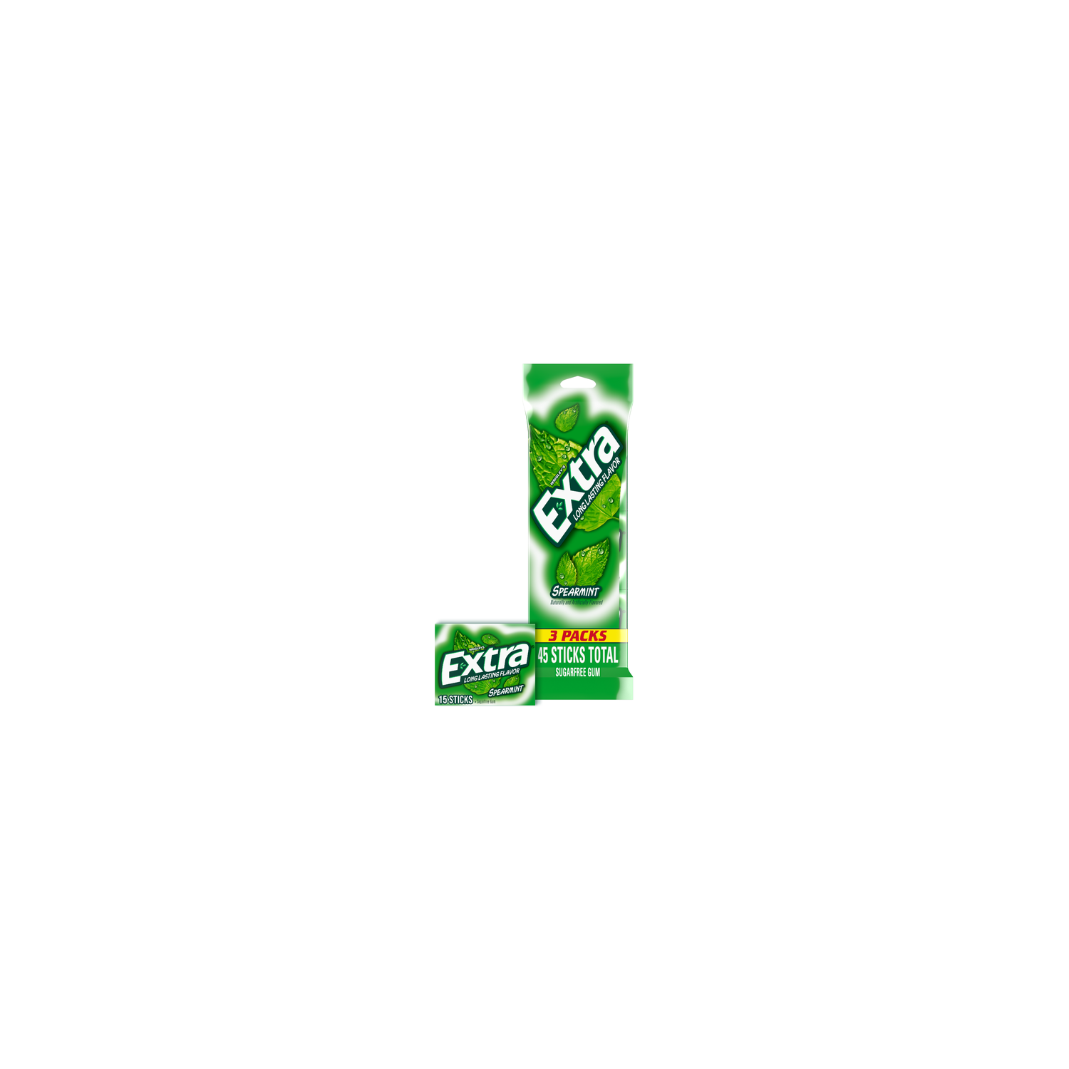 Extra Sugar Free Spearmint Chewing Gum - 45 Count Image 1 of 4