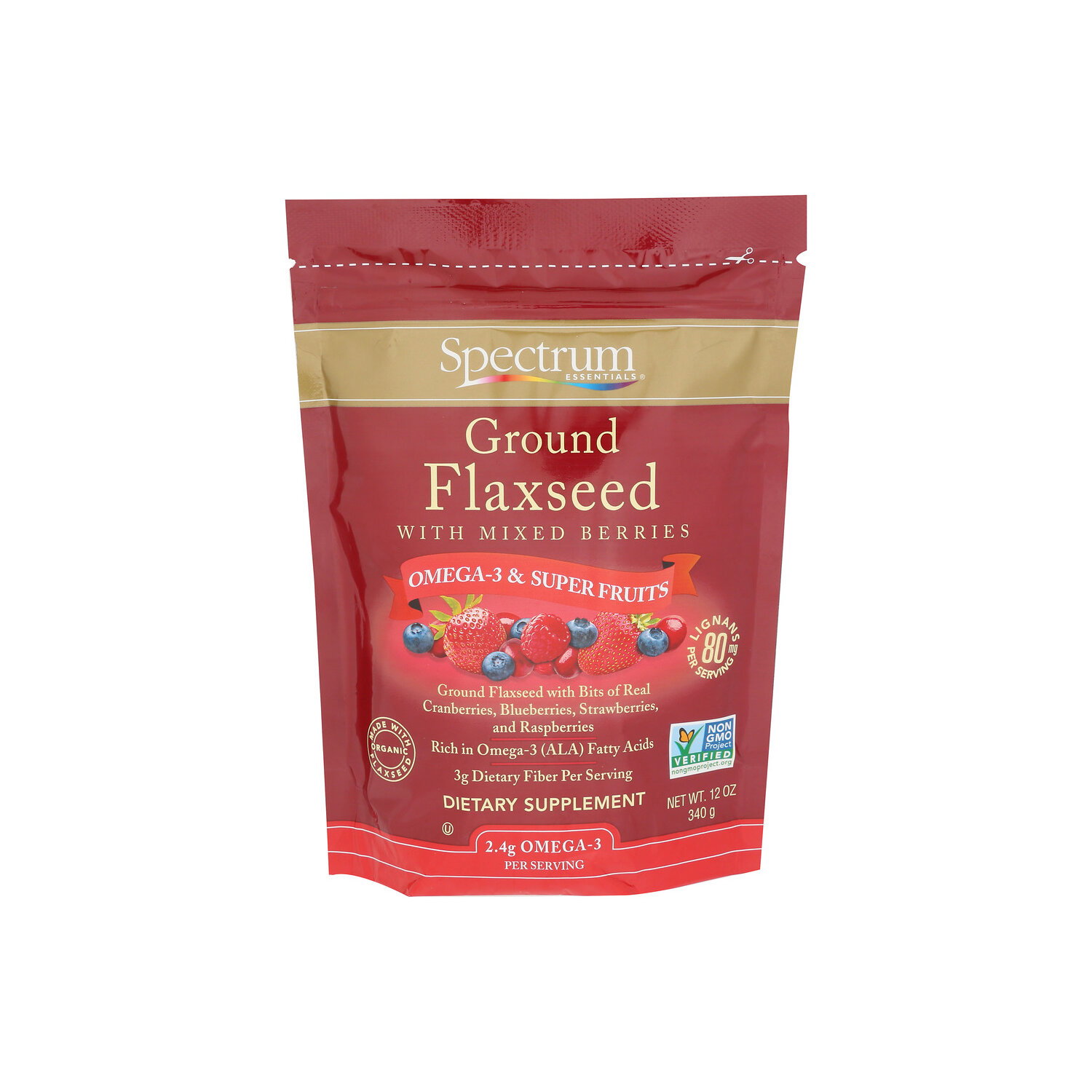 Spectrum Essentials Ground Flaxseed Mixed Berries - 12 Ounce Image 1 of 4