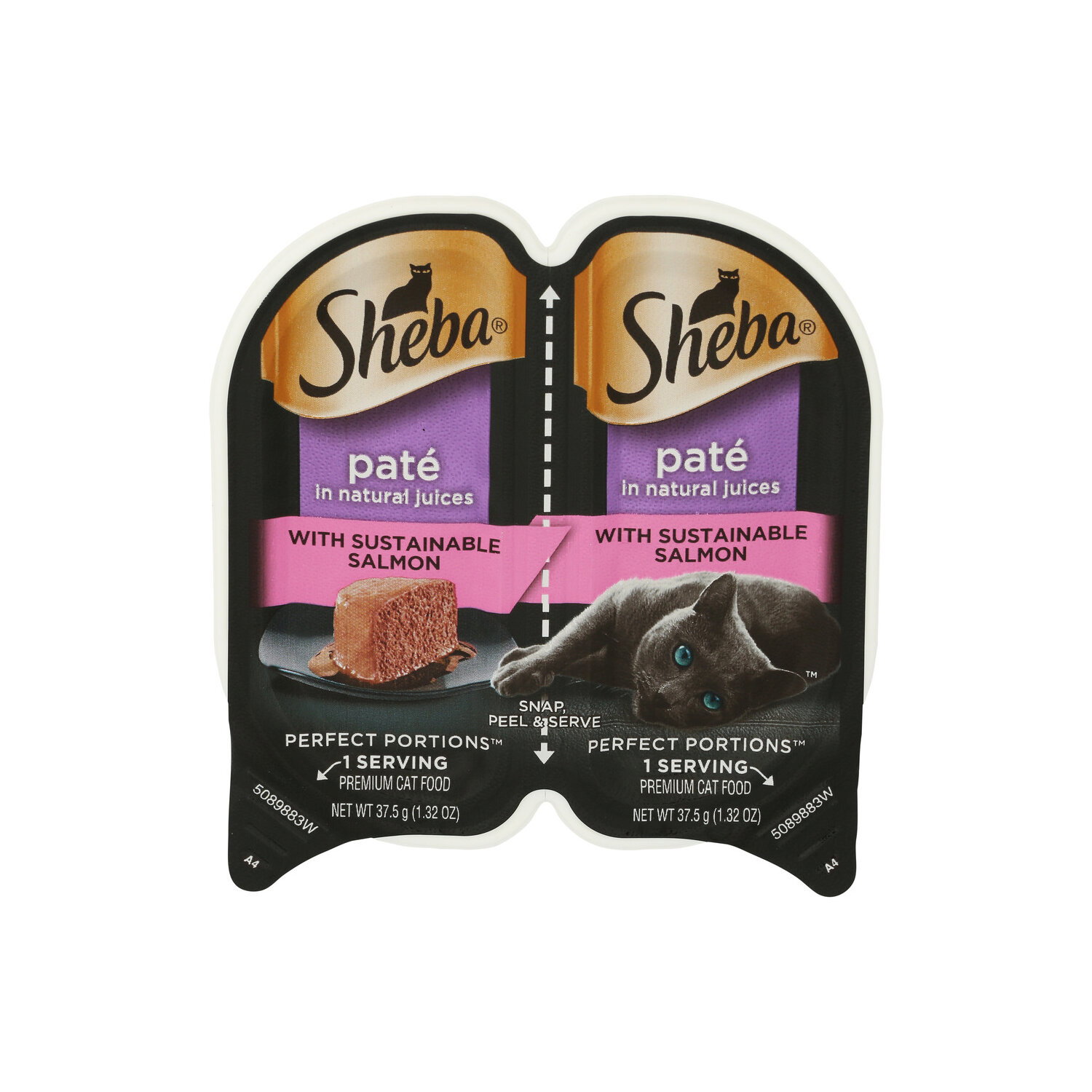 Sheba Salmon Perfect Portions Wet Cat Food Pate - 2 Count Image 1 of 4