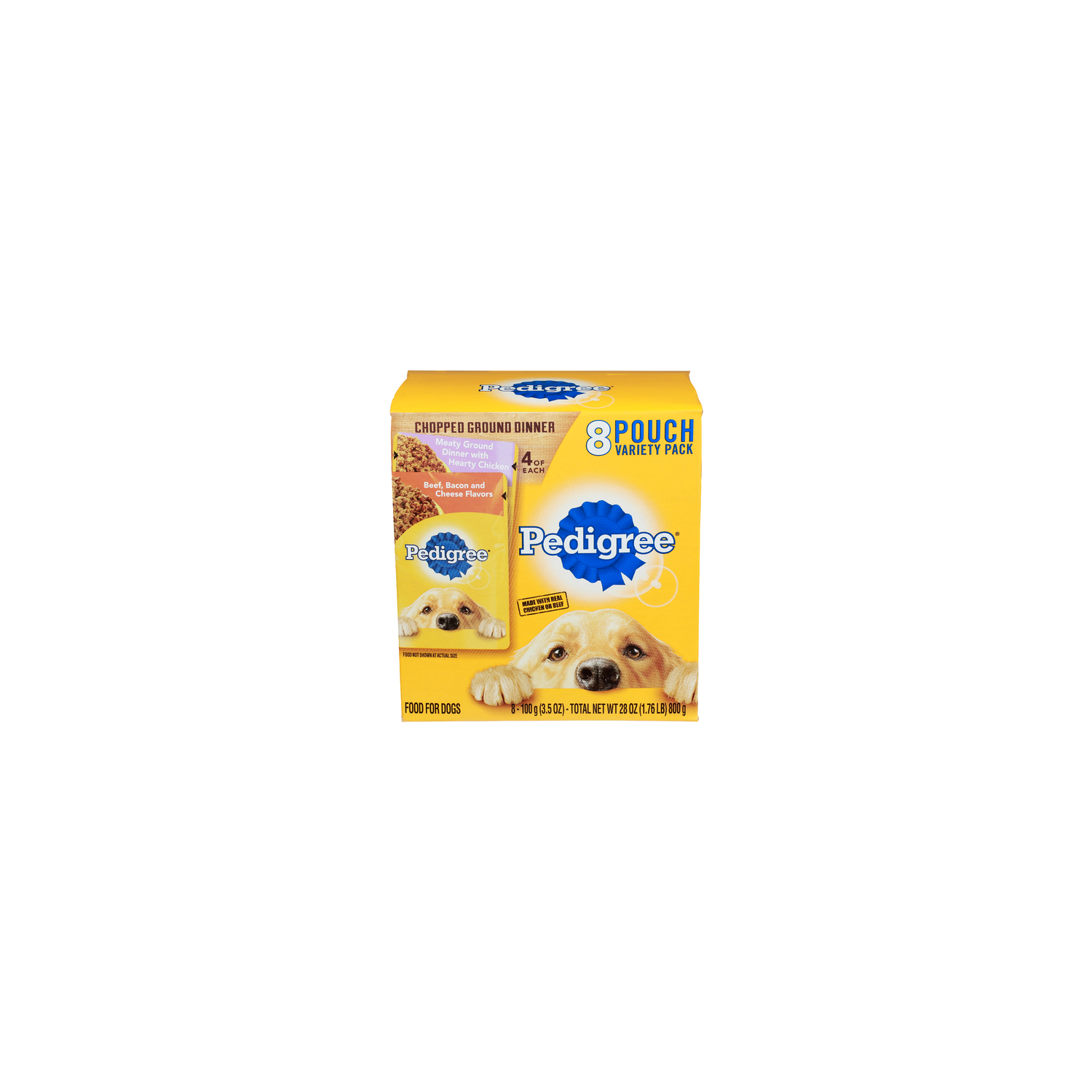 Pedigree Meaty Ground Dinner With Hearty Chicken Beef, Bacon And Cheese Flavors Food For Dogs - 3.5 Ounce - 8 Count Image 1 of 2