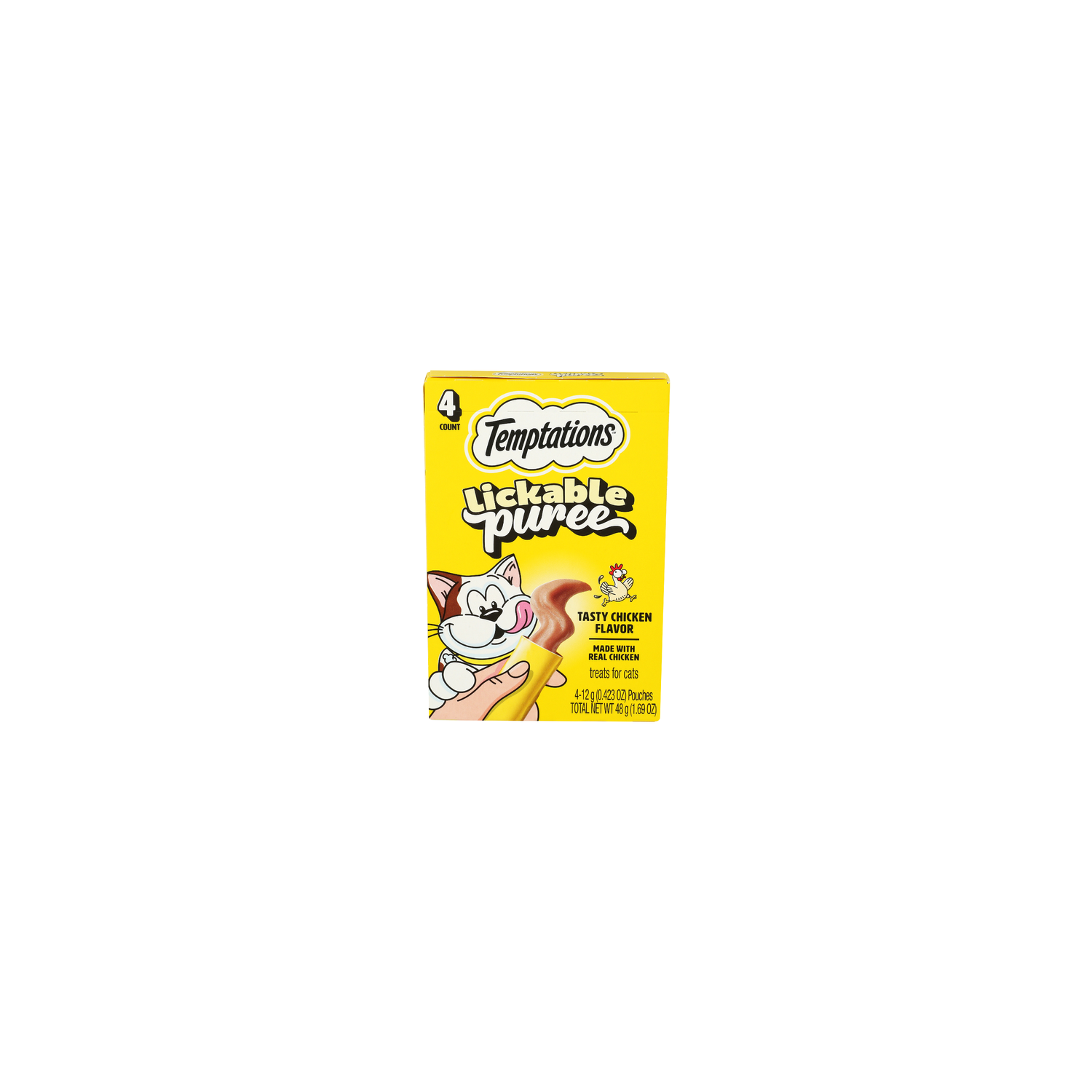 Temptations Tasty Chicken Creamy Puree Squeezable Lickable Wet Cat Treats - 12 Gram - 4 Count Image 1 of 4