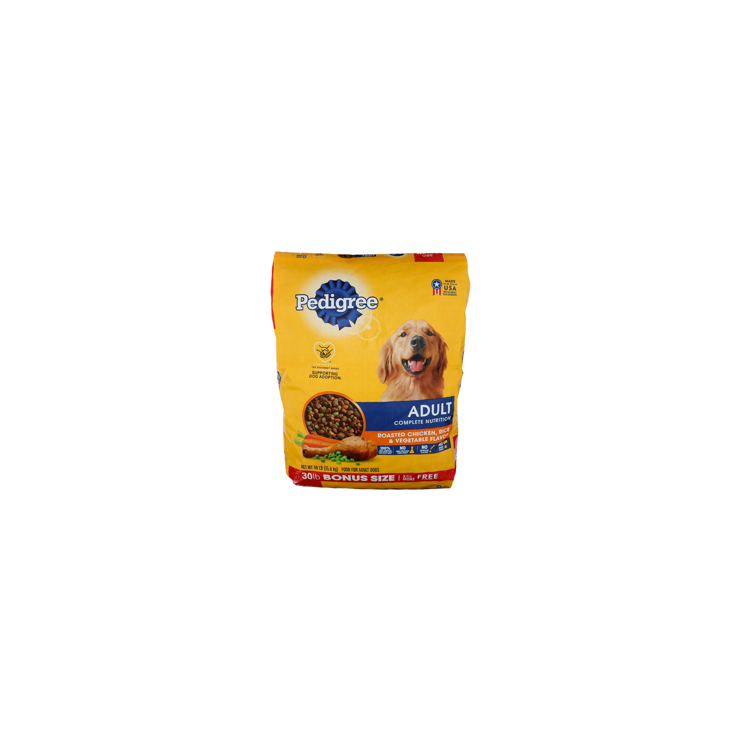 Pedigree Roasted Chicken, Rice & Vegetable Flavor Food For Adult Dogs - 30 Pound Image 1 of 4