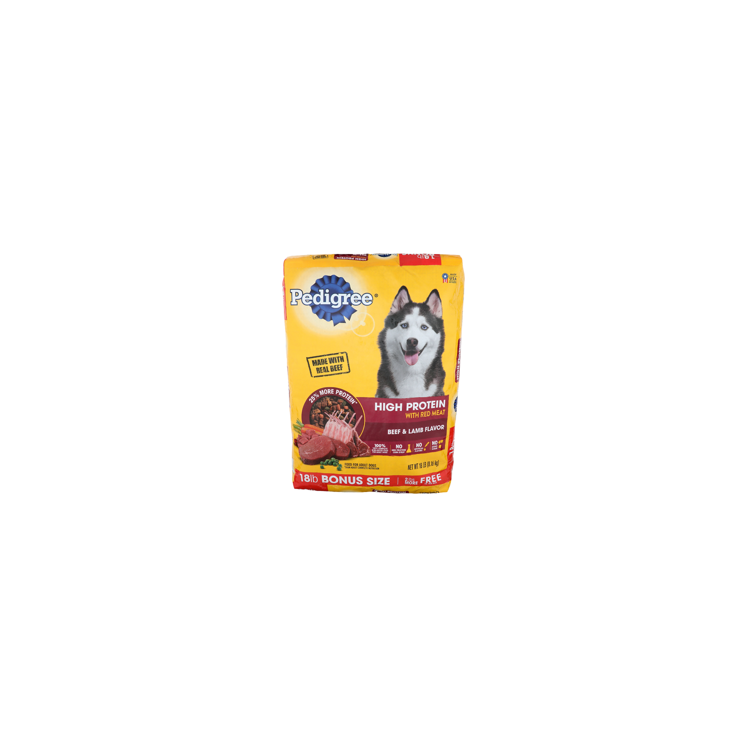Pedigree Beef & Lamb Flavor High Protein With Red Meat Food For Adult Dogs - 18 Pound Image 1 of 4