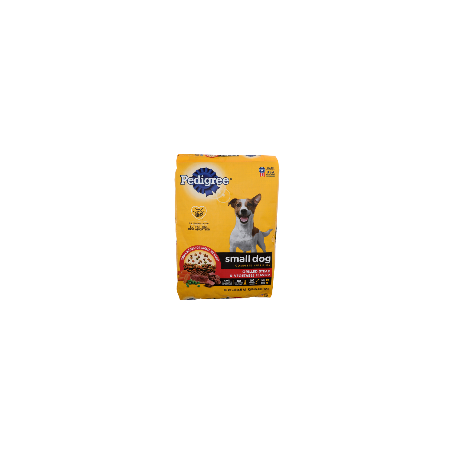 Pedigree Grilled Steak & Vegetable Flavor Small Dog Food For Adult Dogs - 14 Pound Image 1 of 4