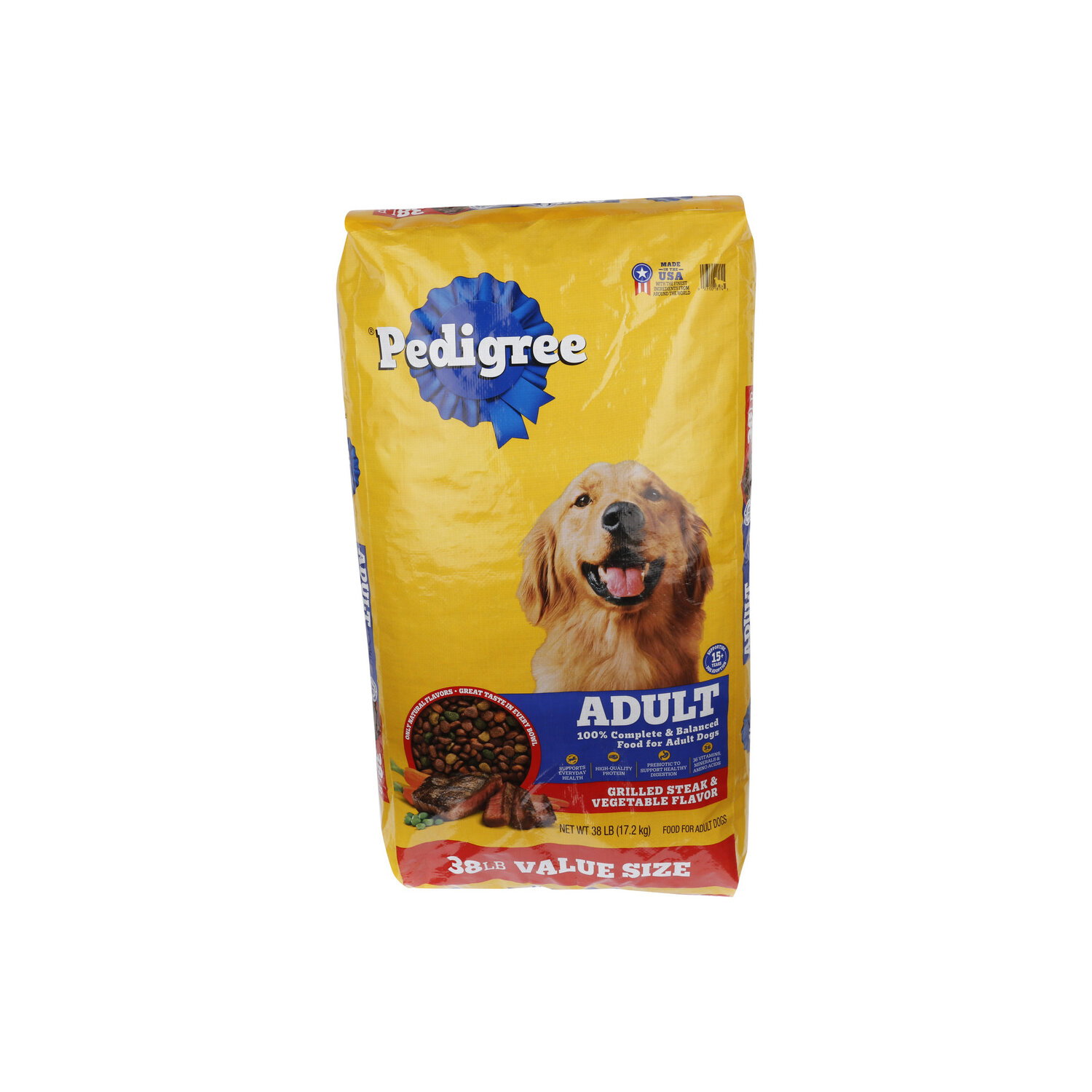 Pedigree Grilled Steak and Vegetable Flavor Adult Dry Dog Food - 38 Pound Image 1 of 4