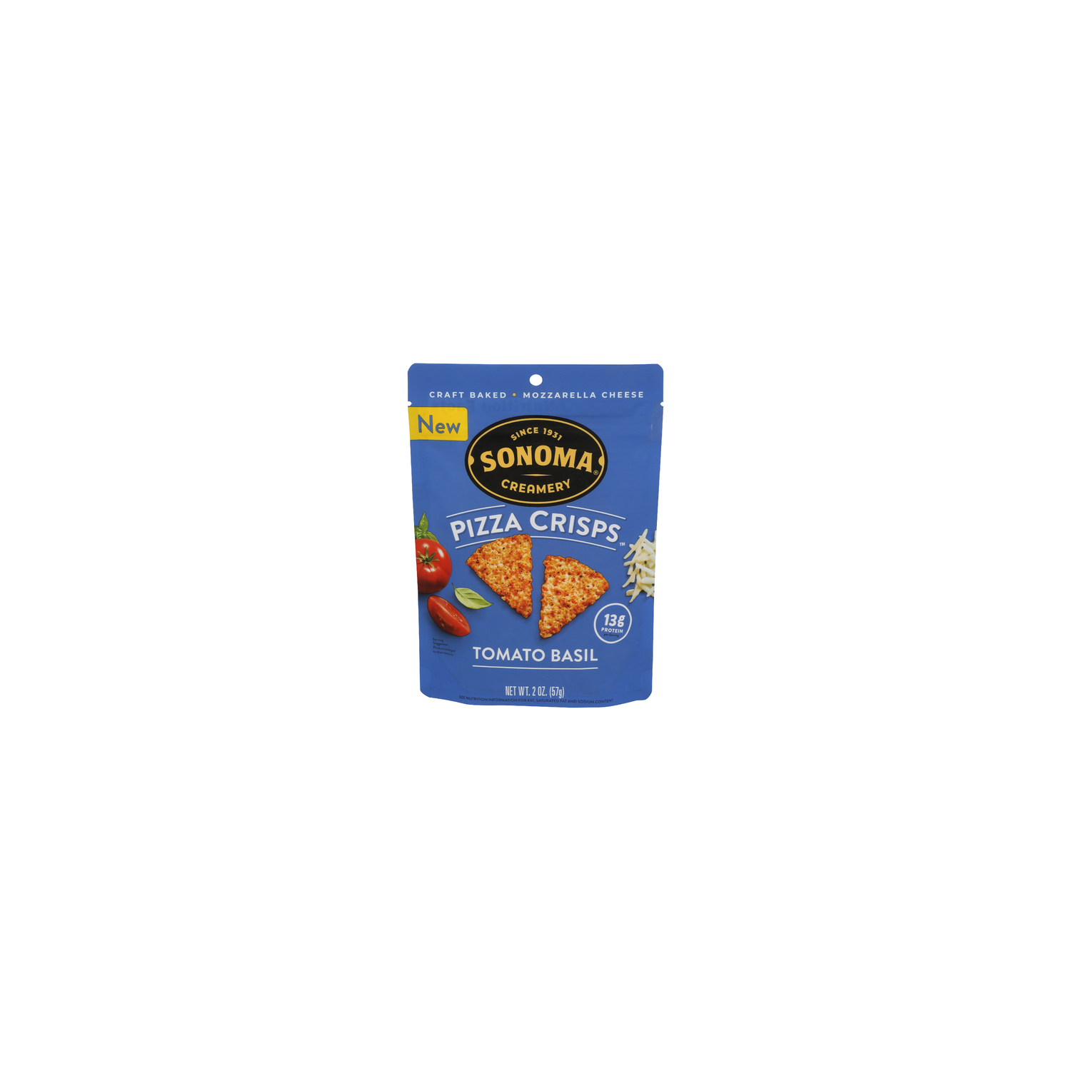 Sonoma Creamery Tomato Basil Pizza Crisps - 2 Ounce - FRESH by